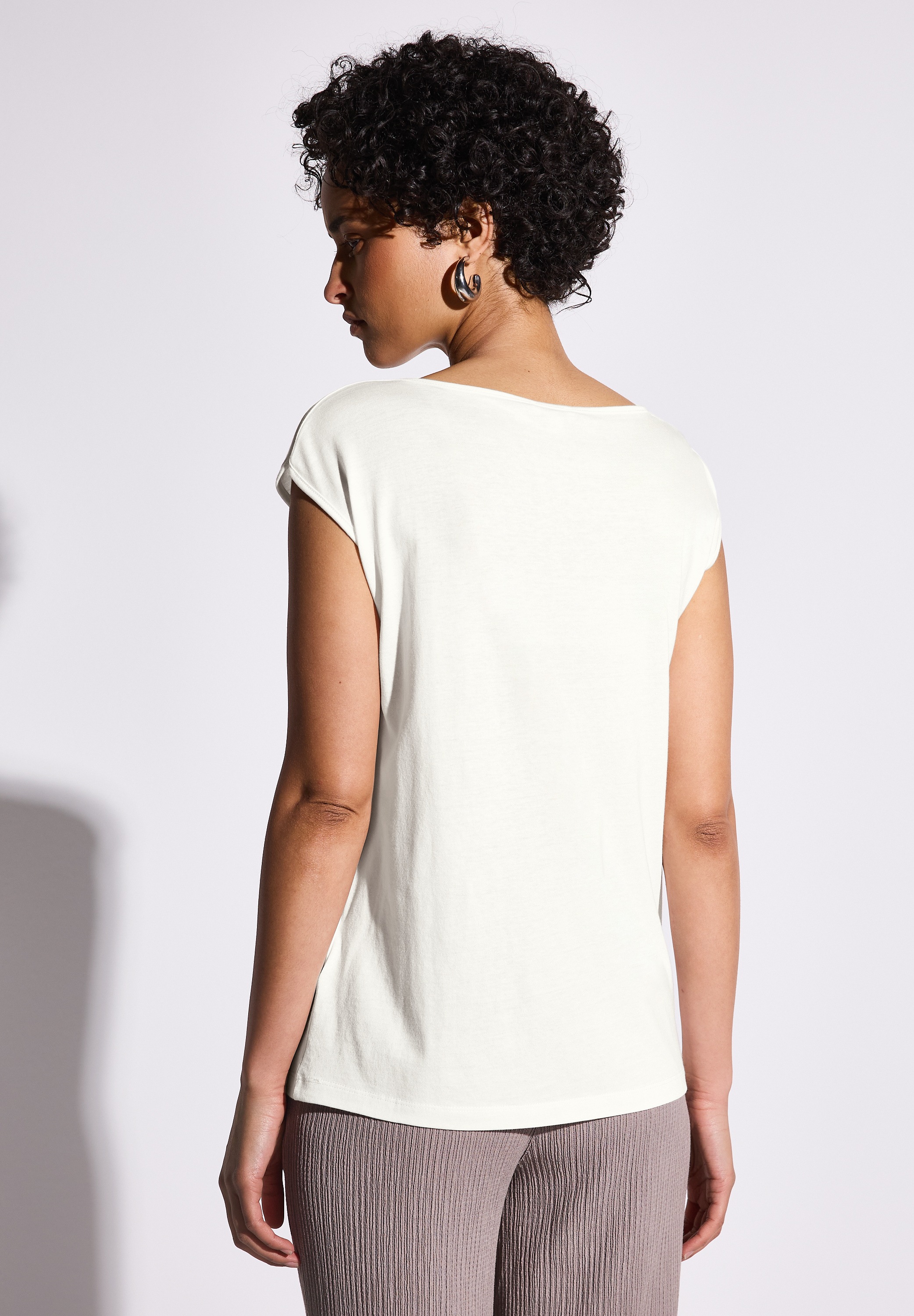 STREET ONE T-Shirt, mit U-Boot-Ausschnitt