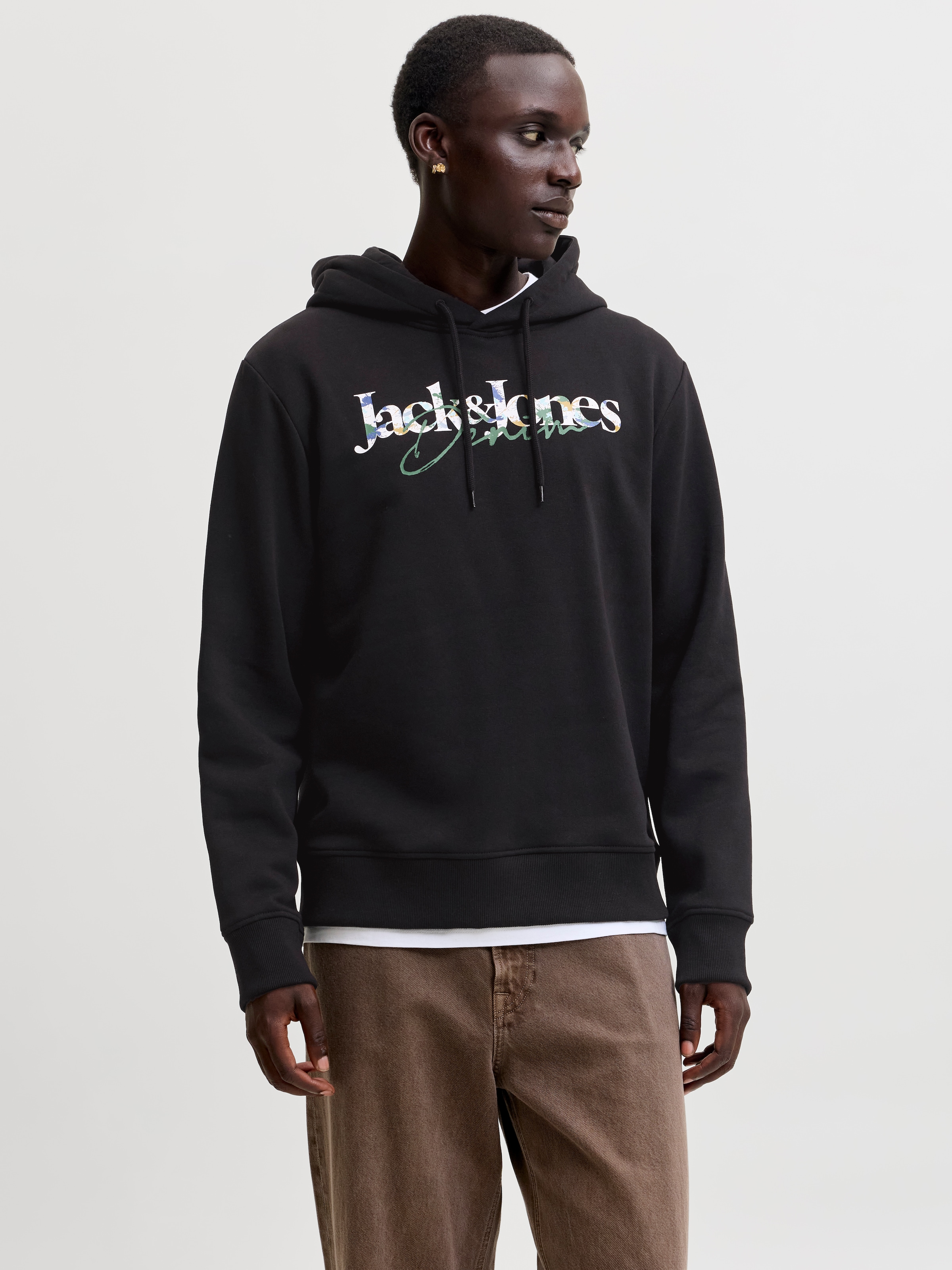 Jack & Jones Kapuzensweatshirt "JJTOM SWEAT HOOD", Baumwollmischung, normal geschnitten