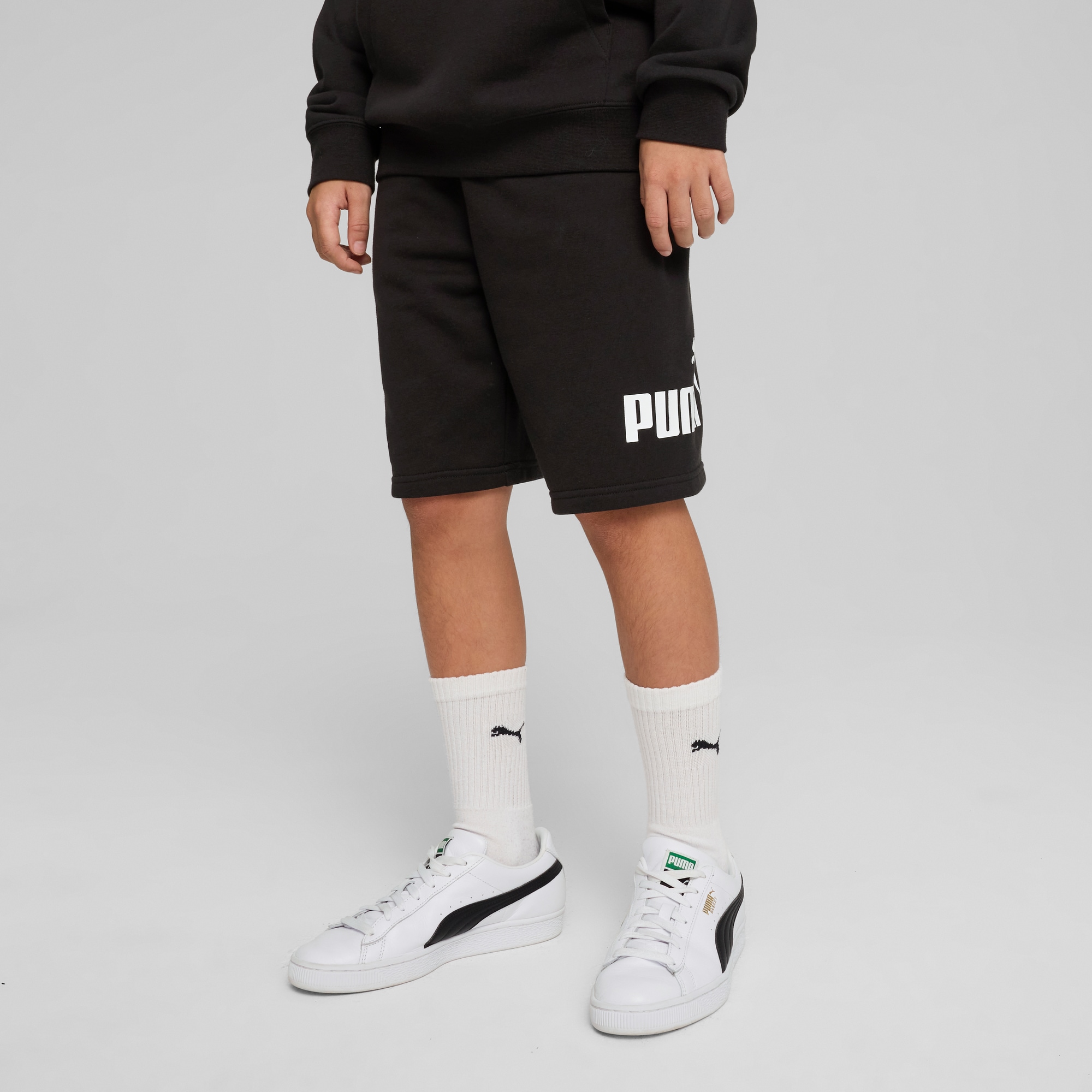 PUMA Trainingsshorts "ESS NO 1 LOGO SHORTS TR B" mit Eingrifftaschen, elastischer Bund, für Jugendliche