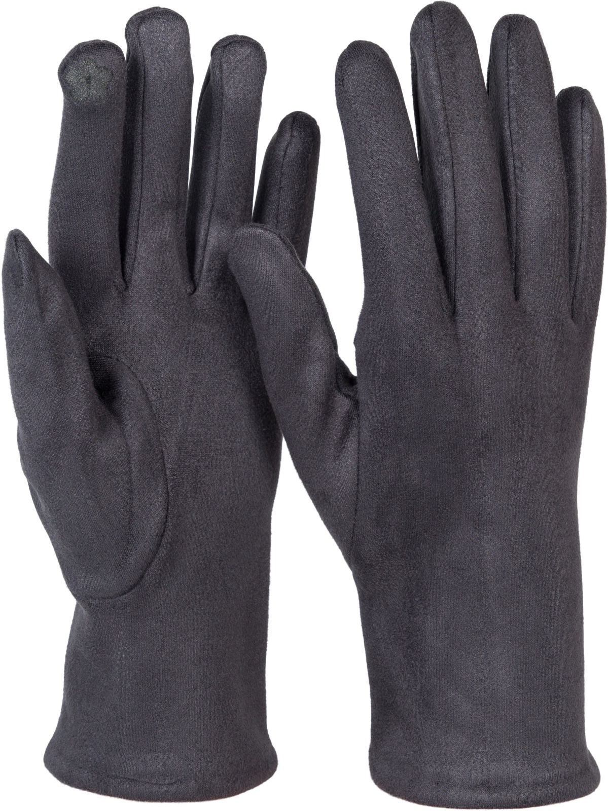styleBREAKER Fleecehandschuhe "Einfarbige Touchscreen Handschuhe Ziernähte" 1 Stk.