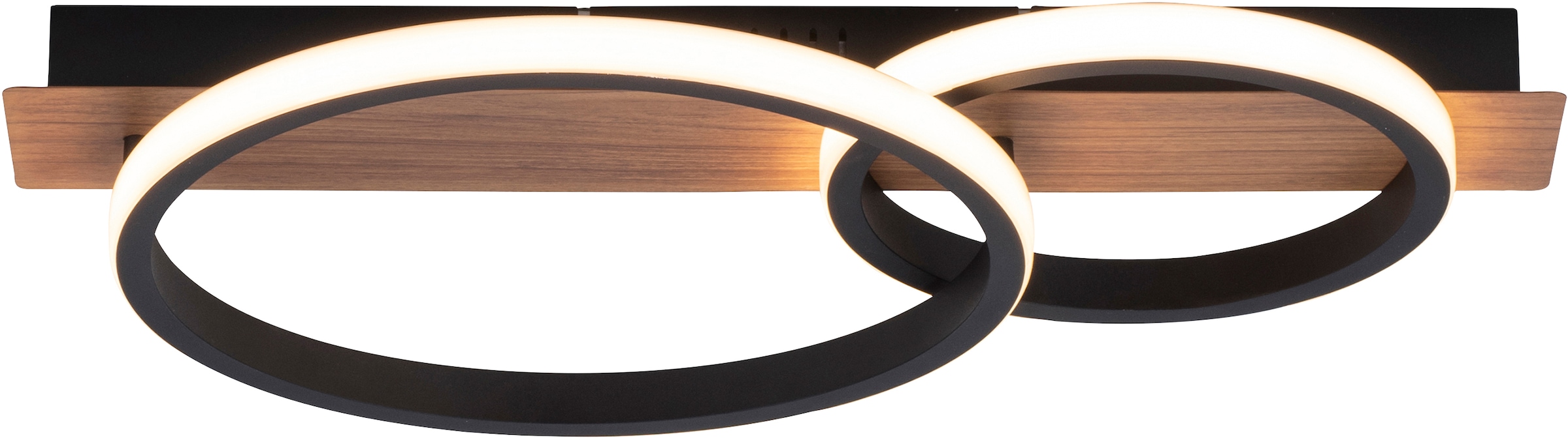 Home affaire LED Deckenleuchte »Molay«, 1 flammig, Leuchtmittel LED-Board | LED fest integriert, warmweißes Licht, Deckenlampe Holz Dekor
