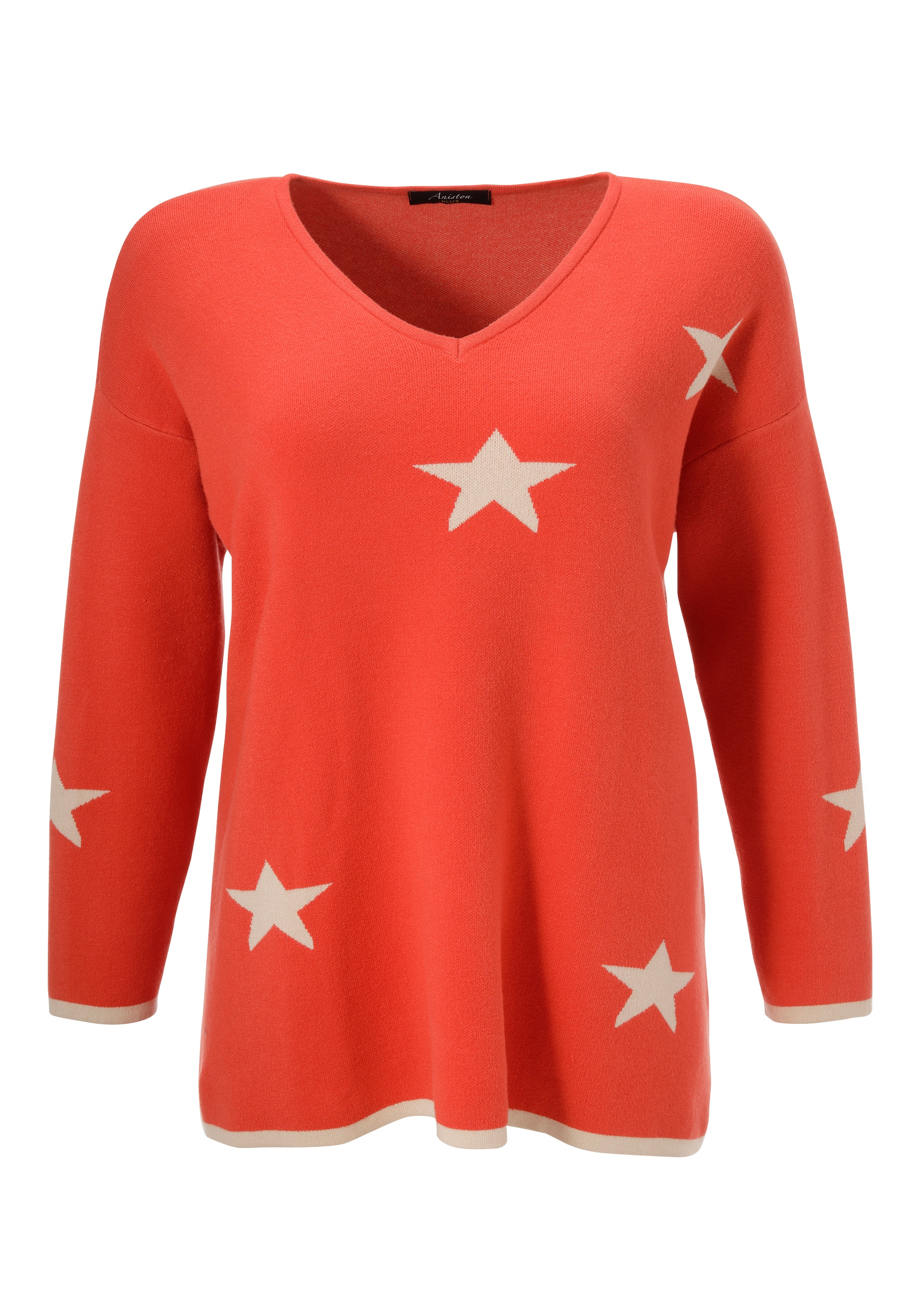 Aniston PLUS Strickpullover, Vokuhila - hinten etwas länger geschnitten - NEUE KOLLEKTION