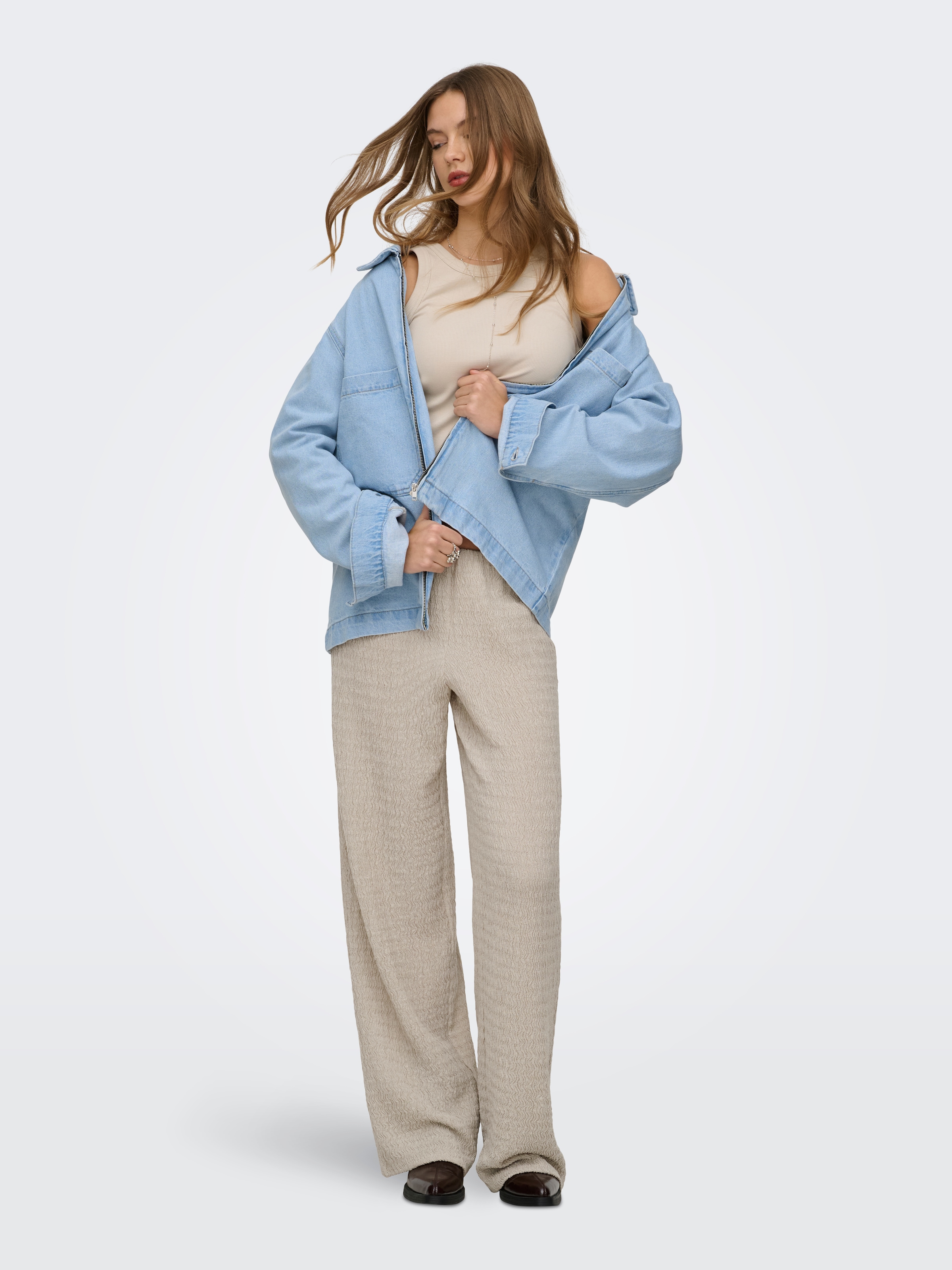 ONLY Schlupfhose »ONLILSE PANT STRUCTURE JRS NOOS«  Kunstfaser, regular fit