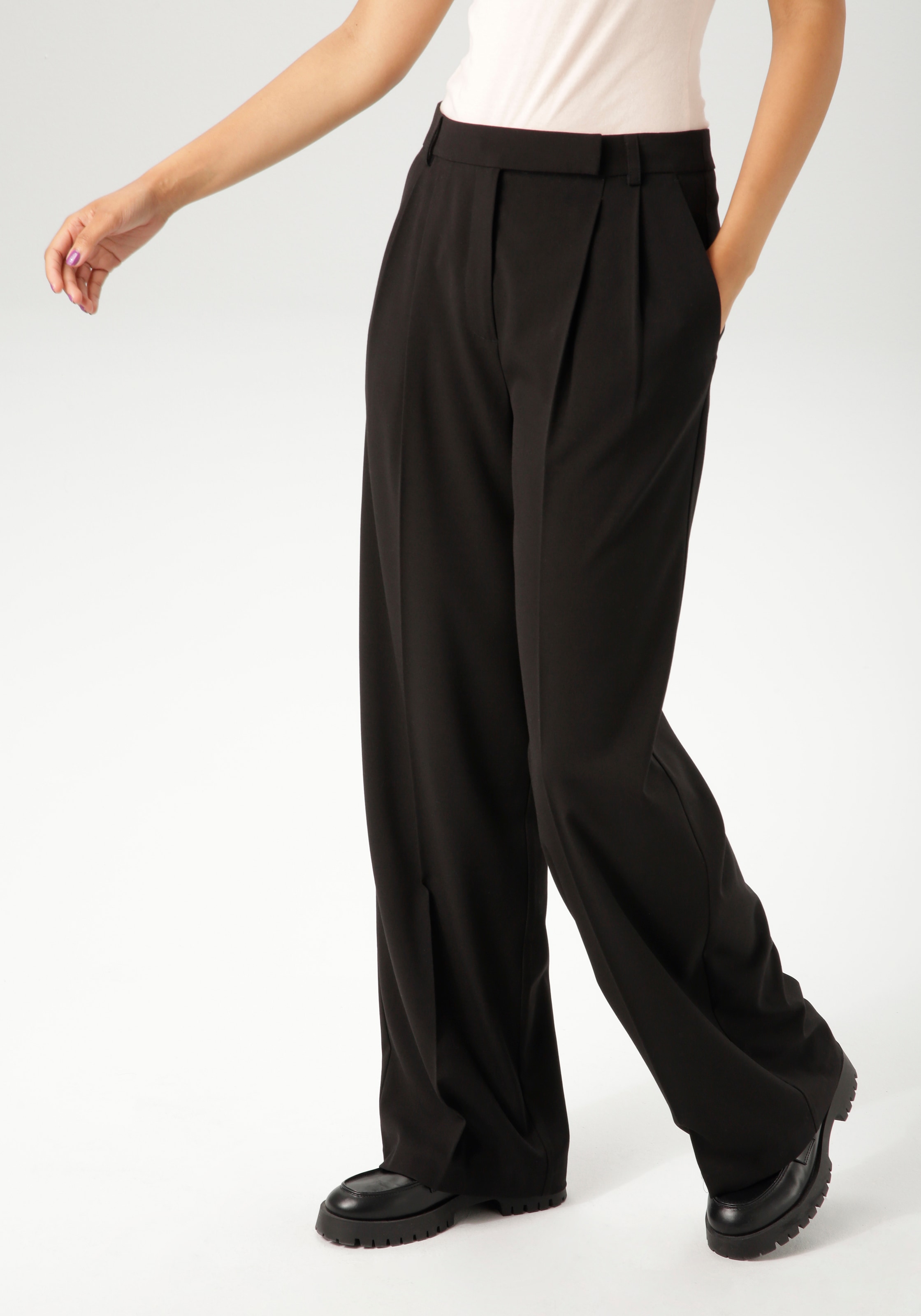 Aniston CASUAL Anzughose, mit Bundfalten - NEUE KOLLEKTION günstig online kaufen