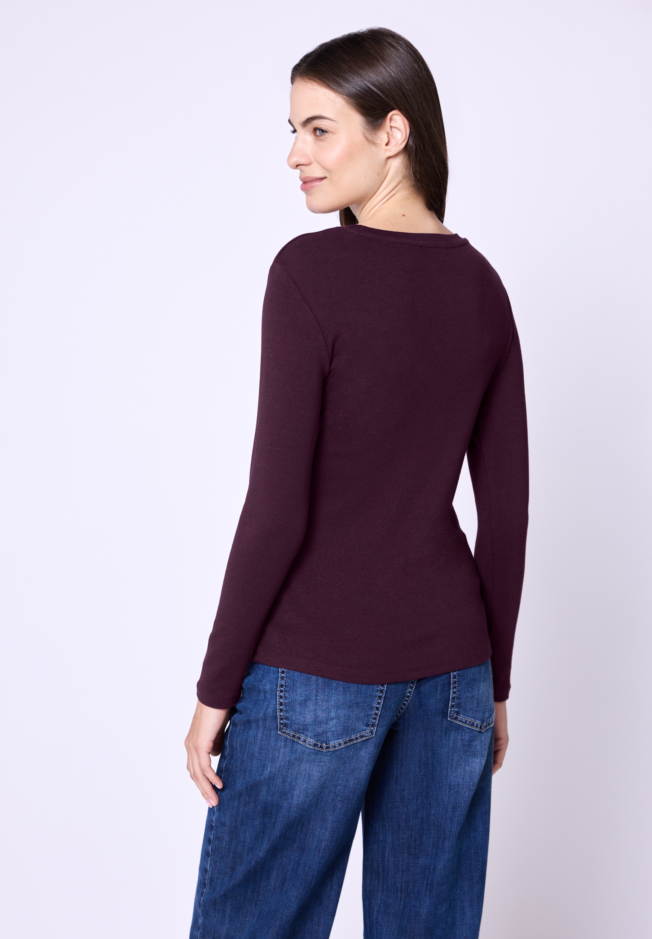 STREET ONE STUDIO Langarmshirt mit Rundhalsausschnitt