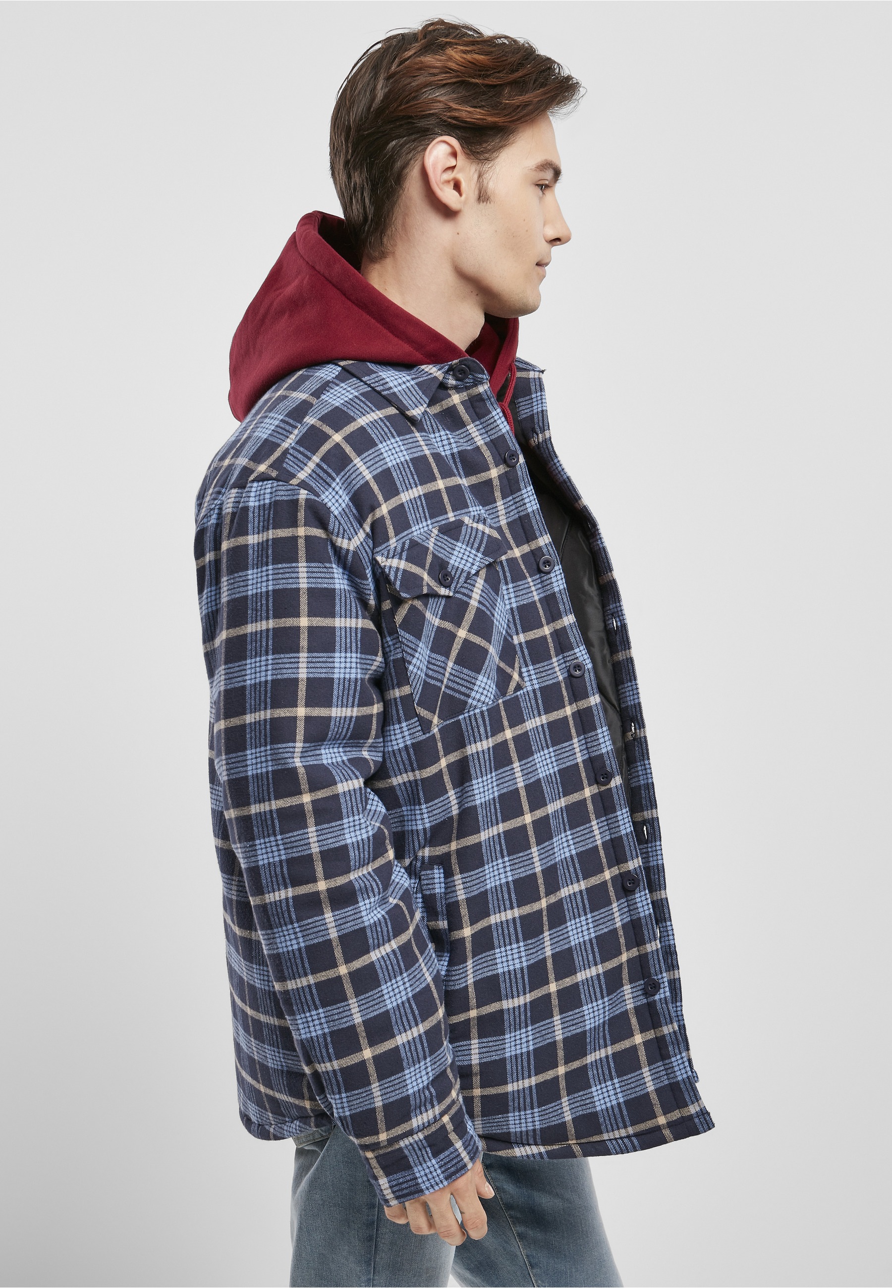 URBAN CLASSICS Anorak »Urban Classics Herren Plaid Quilted Shirt Jacket« 1 Stk. tlg. ohne Kapuze