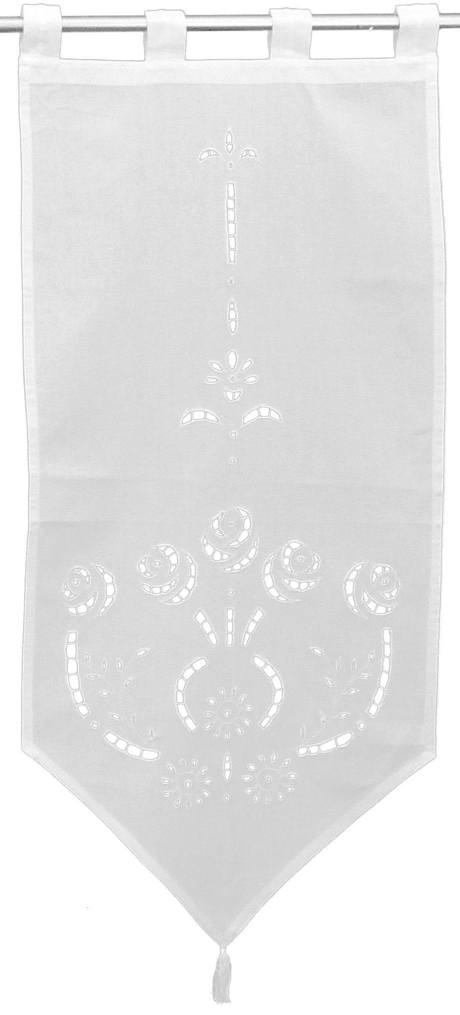 HOSSNER - ART OF HOME DECO Scheibengardine "Ortler" Schlaufen 1 Stk. tlg. günstig online kaufen