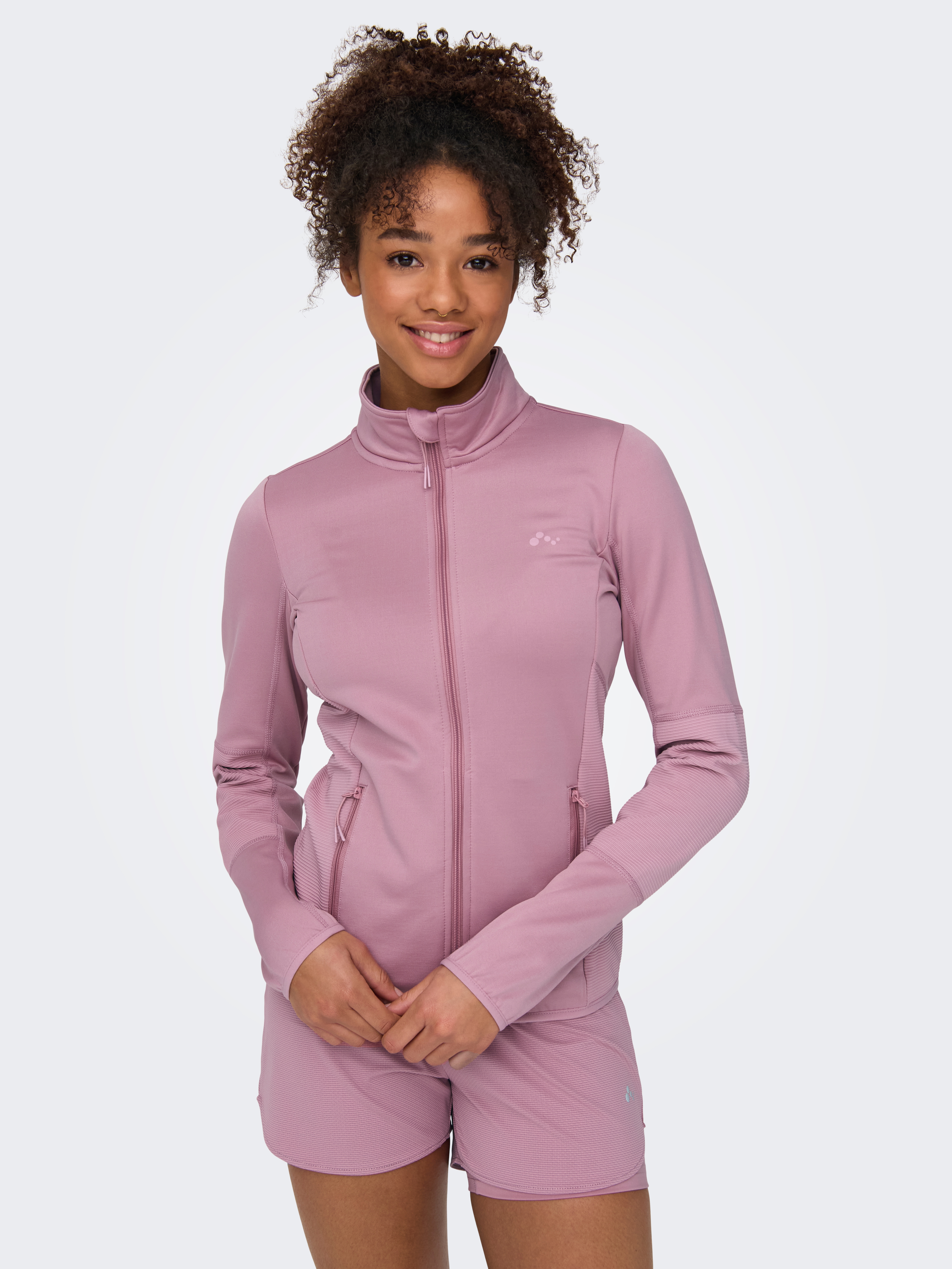 ONLY Play Trainingsjacke "ONPJETTA HN FLEECE JCK - NOOS" ohne Kapuze Regular Fit, aus Polyester und Elasthan, mit Stehkragen