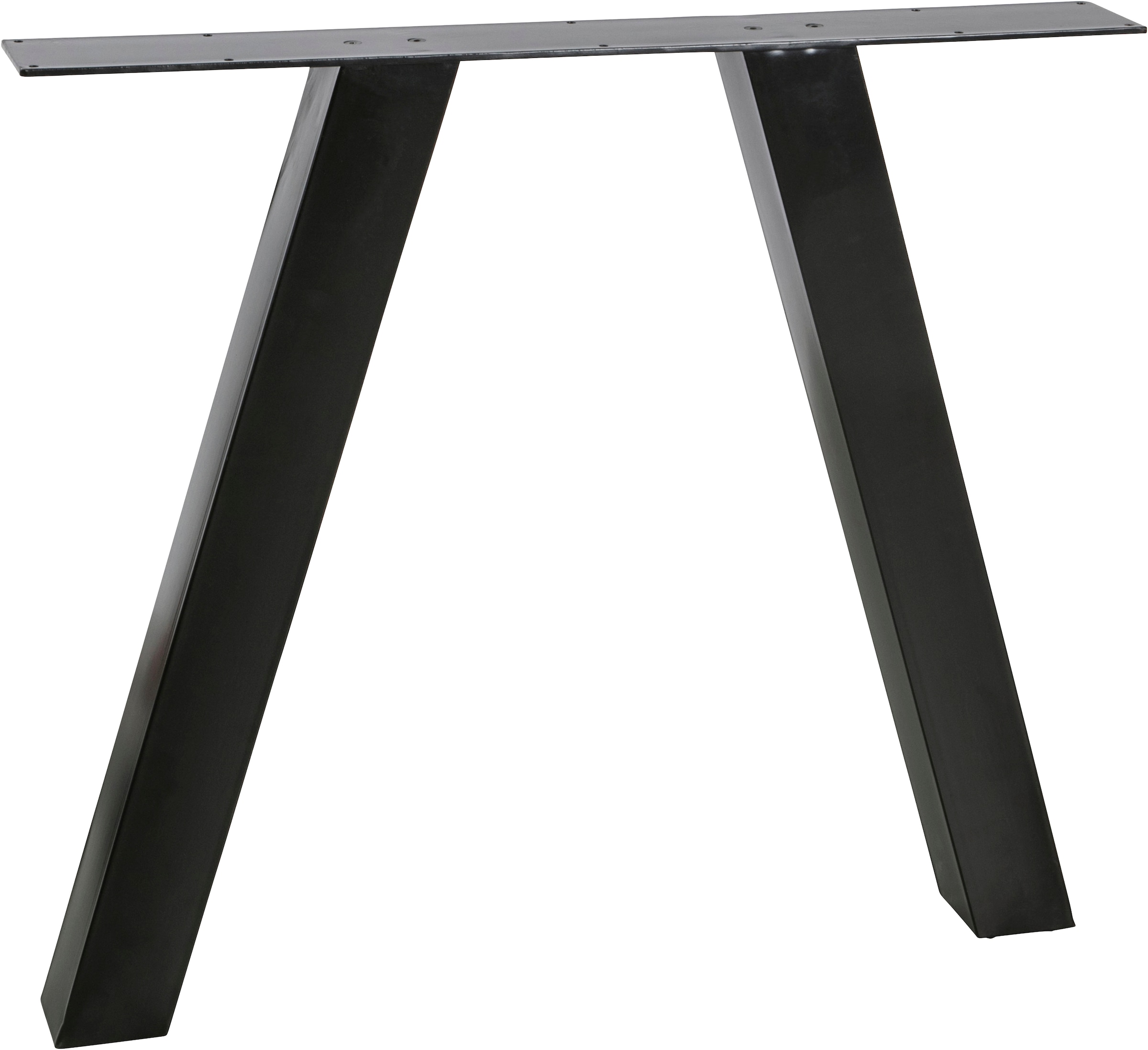 WOOOD Tischbein "Tablo Utrecht aus Metall mit Pulverbeschichtung B 79 x T 10 x H 72 cm" Schweres Gestell 8x8 cm, Tragkraft 50 kg, einfach zu montieren