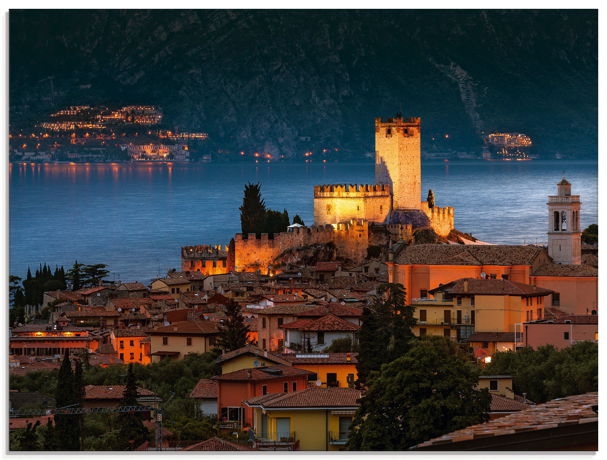 Artland Glasbild "Über den Dächern von Malcesine", Europa, (1 St.), in vers günstig online kaufen