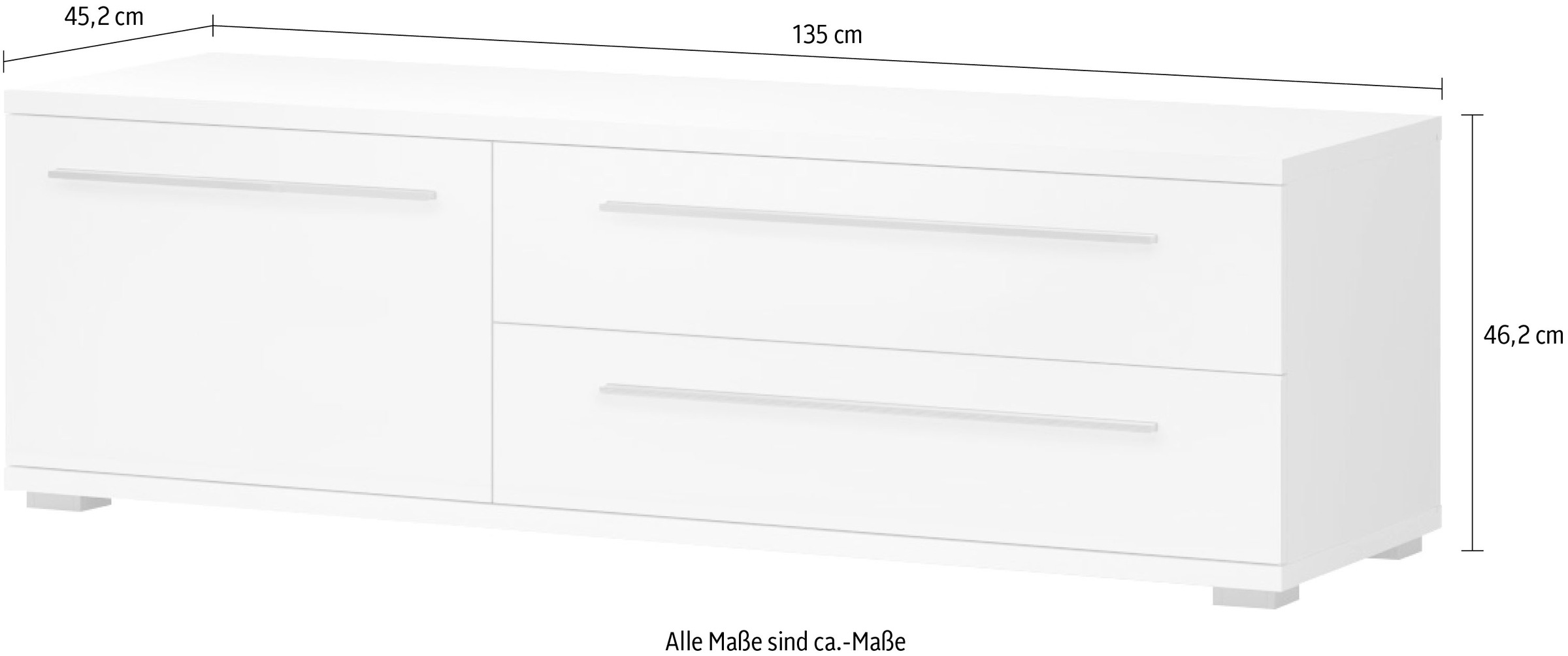 Places of Style TV-Board »Piano«, UV lackiert, mit Soft-Close-Funktion