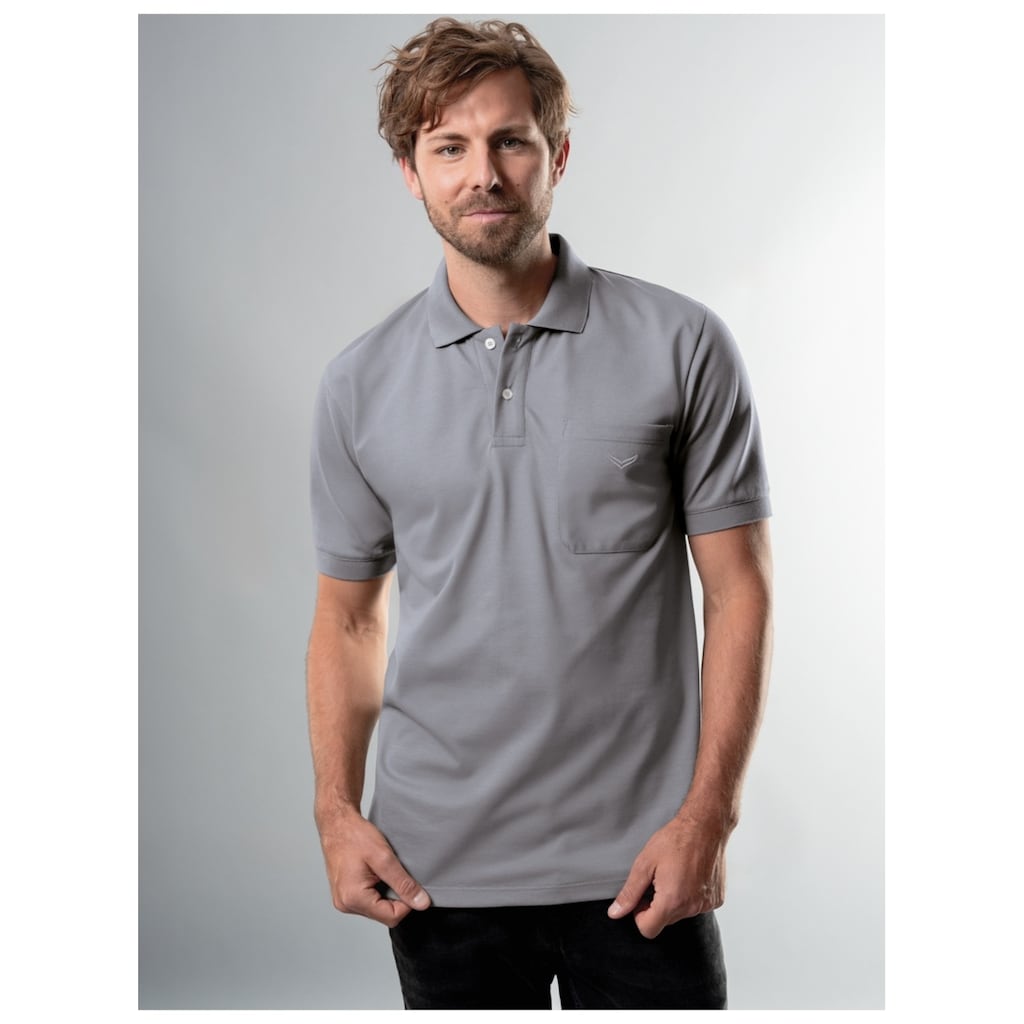 Trigema Poloshirt »TRIGEMA Polohemd mit Brusttasche«, (1 tlg.)