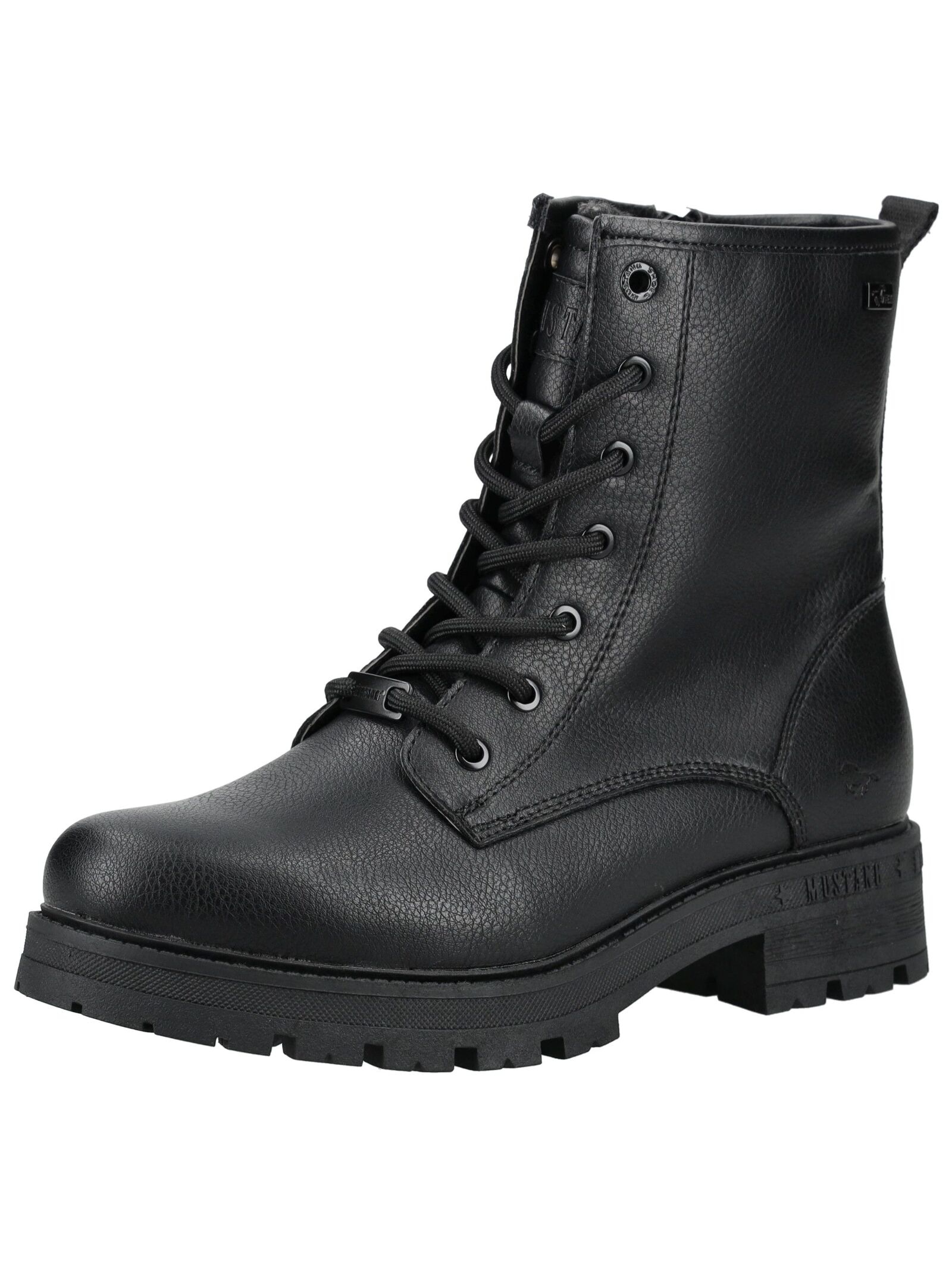 Mustang Shoes Schnürstiefelette "Mustang Shoes Stiefelette Lederimitat/Text günstig online kaufen