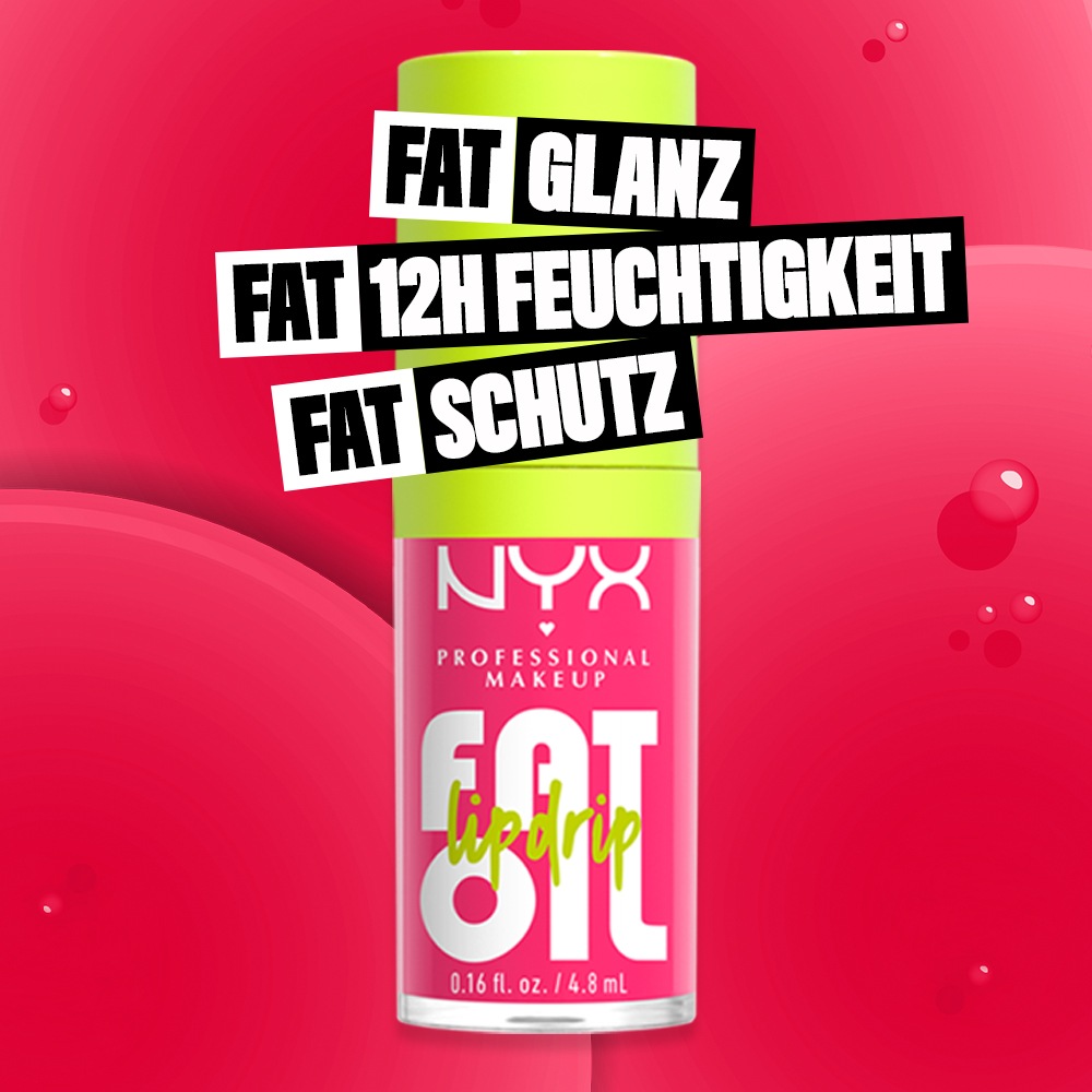 NYX Schmink-Set »NYX Professional Makeup Fat Oil Lip Drip Kit, Lip Glos«, Nicht klebrig, polstert die Lippen auf, pflegt, glänzendes Finish.