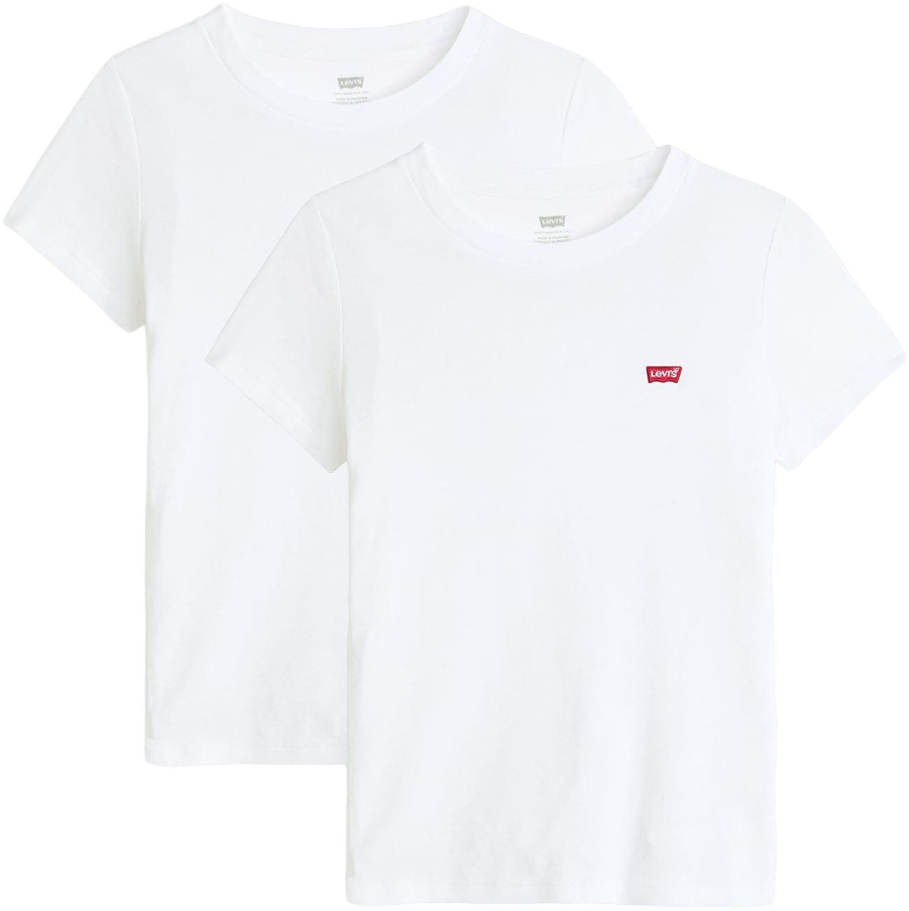 Levis T-Shirt "Mini-Logo", 2 Stk. mit kleiner Markenlogo-Stickerei auf der günstig online kaufen