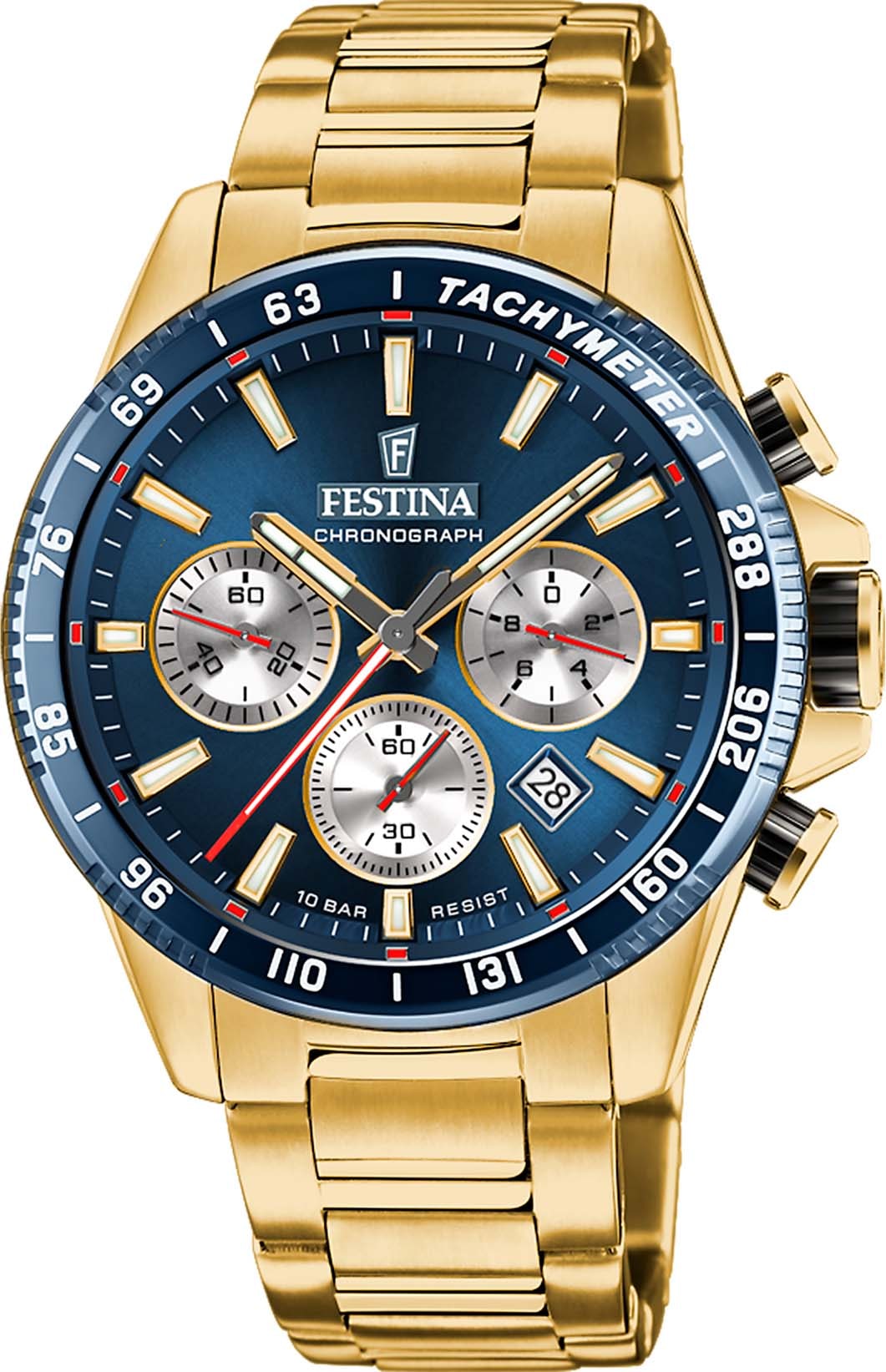 Festina Chronograph »Timeless Chronograph, F20634/2«, Armbanduhr, Quarzuhr, Herrenuhr, Stoppfunktion