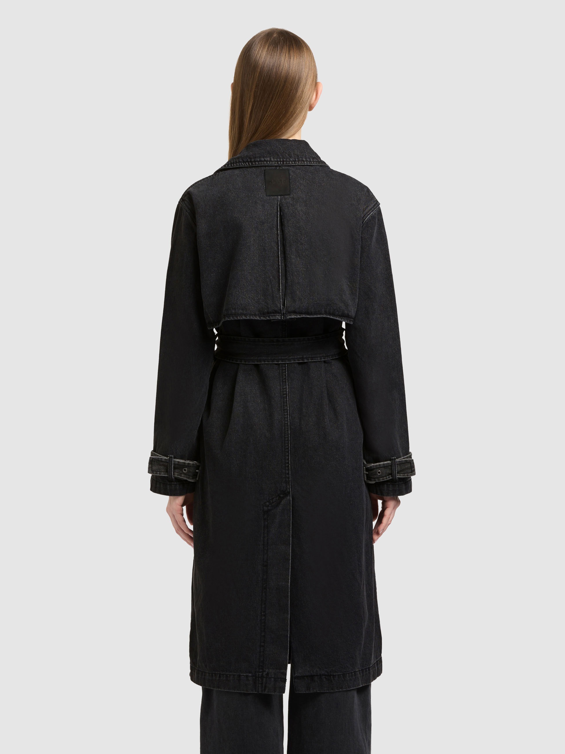 KHUJO Hera Trench Coat Black Size S 3