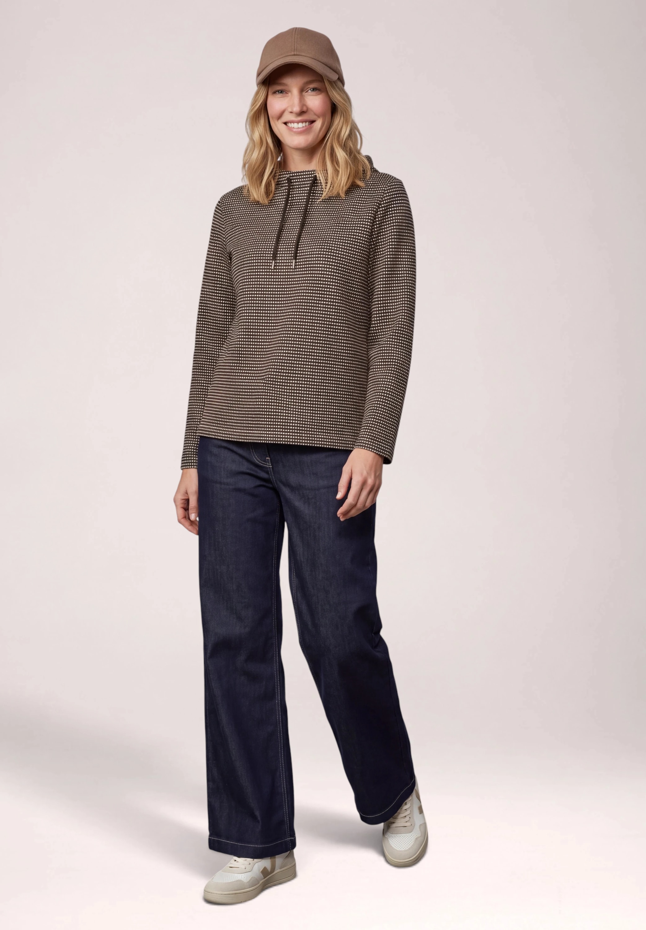 Cecil Langarmshirt aus softem Materialmix