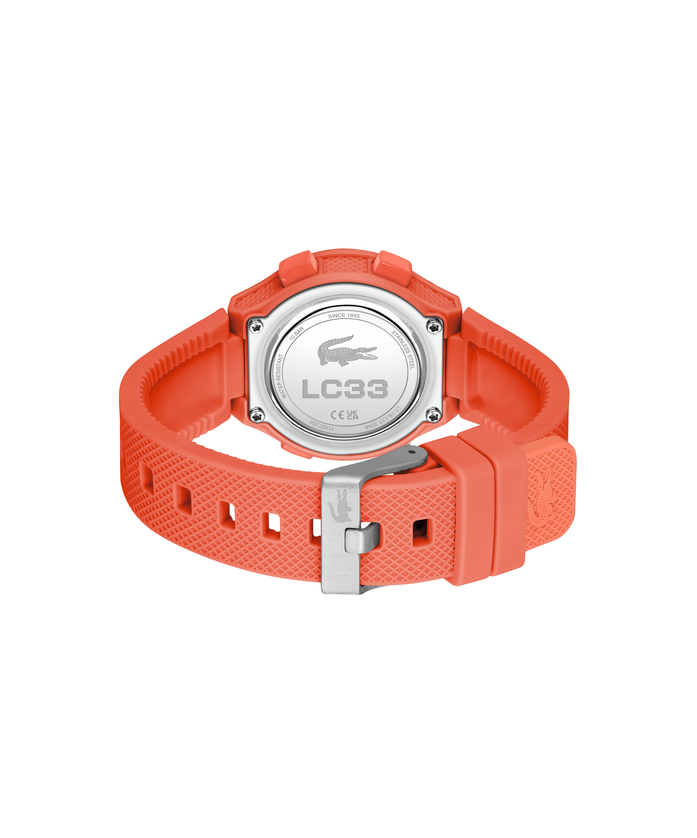 Lacoste Chronograph »LC33« Quarzuhr, Armbanduhr, Silikonarmband, digital, Tag, Stoppfunktion