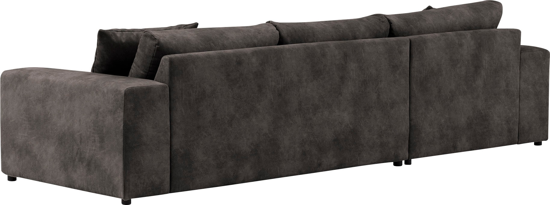 andas Ecksofa »SLEETLAND XXL in Samtvelours oder Vintage-Leder-Optik, L-Form,«, besonders groß und bequem