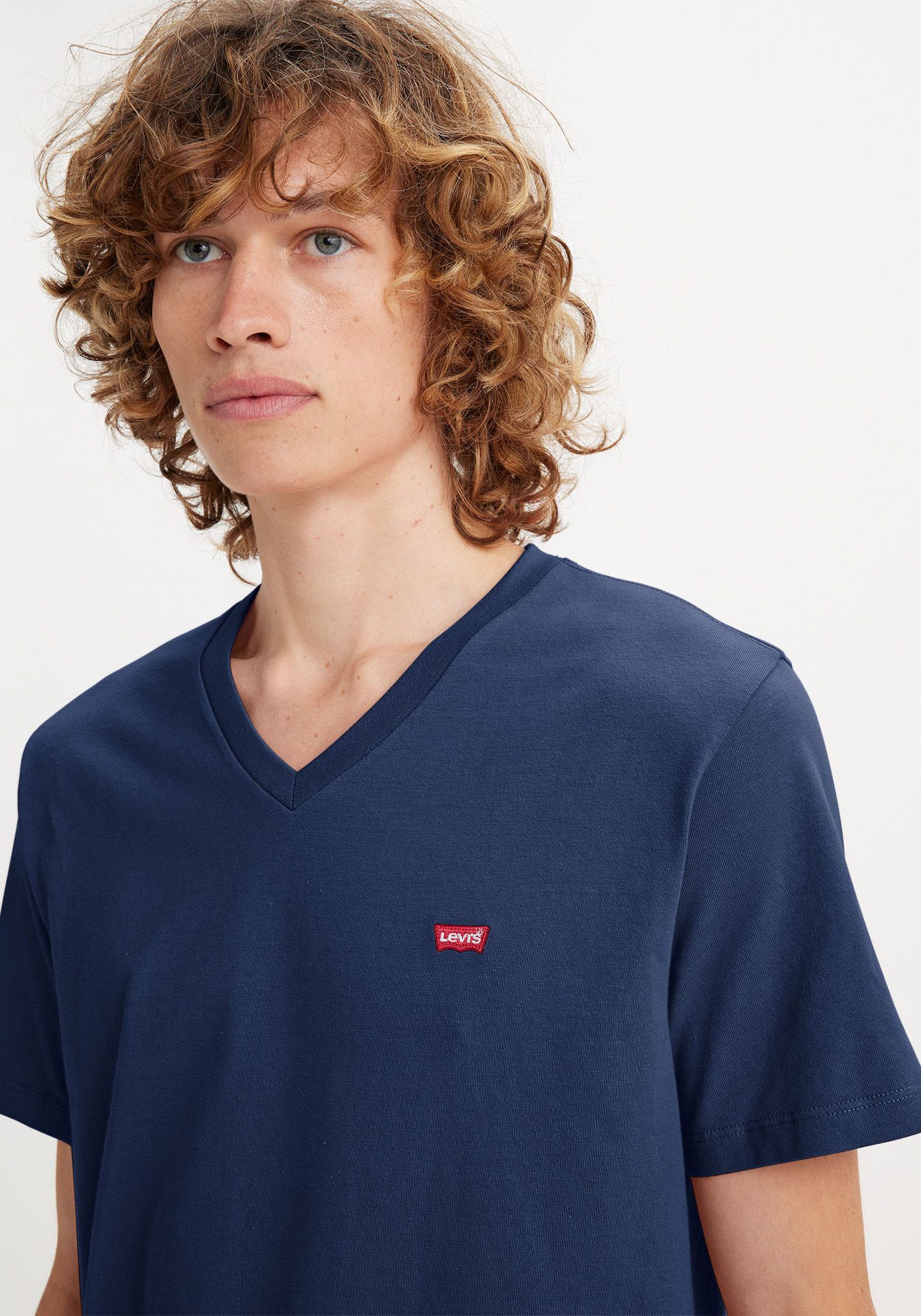 Levi's LE Original HM V-Neck T-Shirt Blue M 4