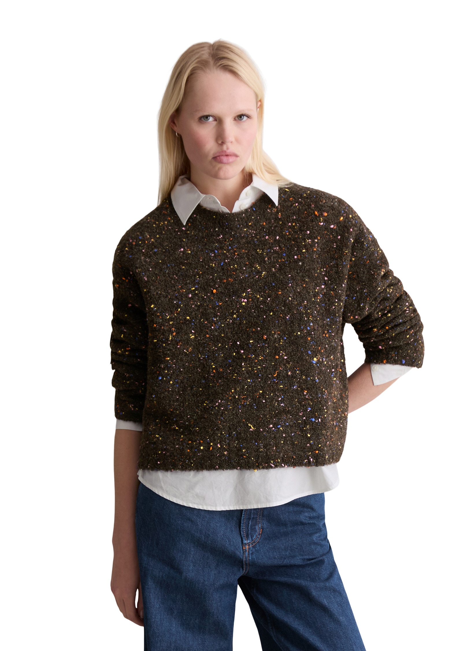 Marc OPolo DENIM Strickpullover "aus Schurwolle-Viskose-Mix" günstig online kaufen