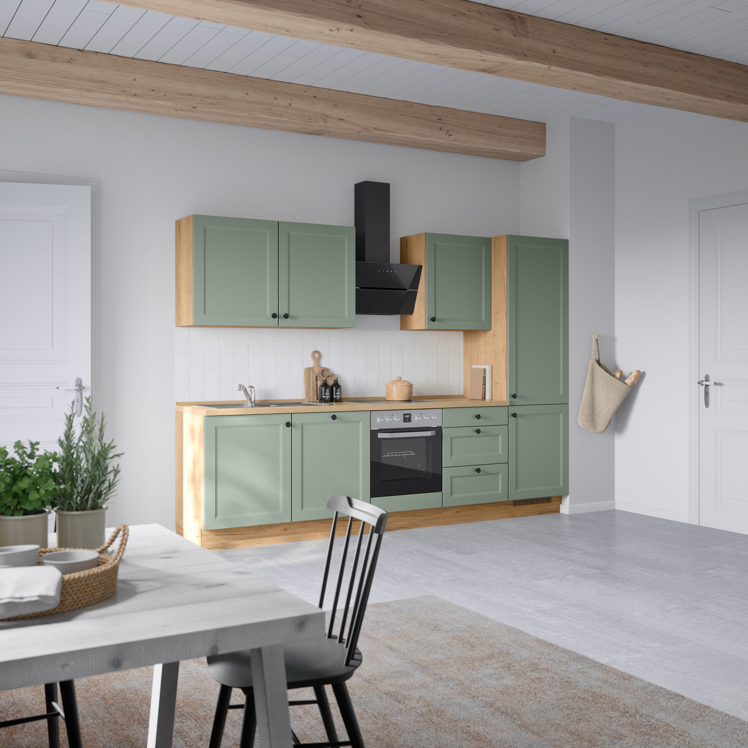 nobilia® Küchenzeile »"Cascada II"«, vormontiert, Breite 300 cm, Ausrichtung wählbar, wahlw. mit E-Geräten