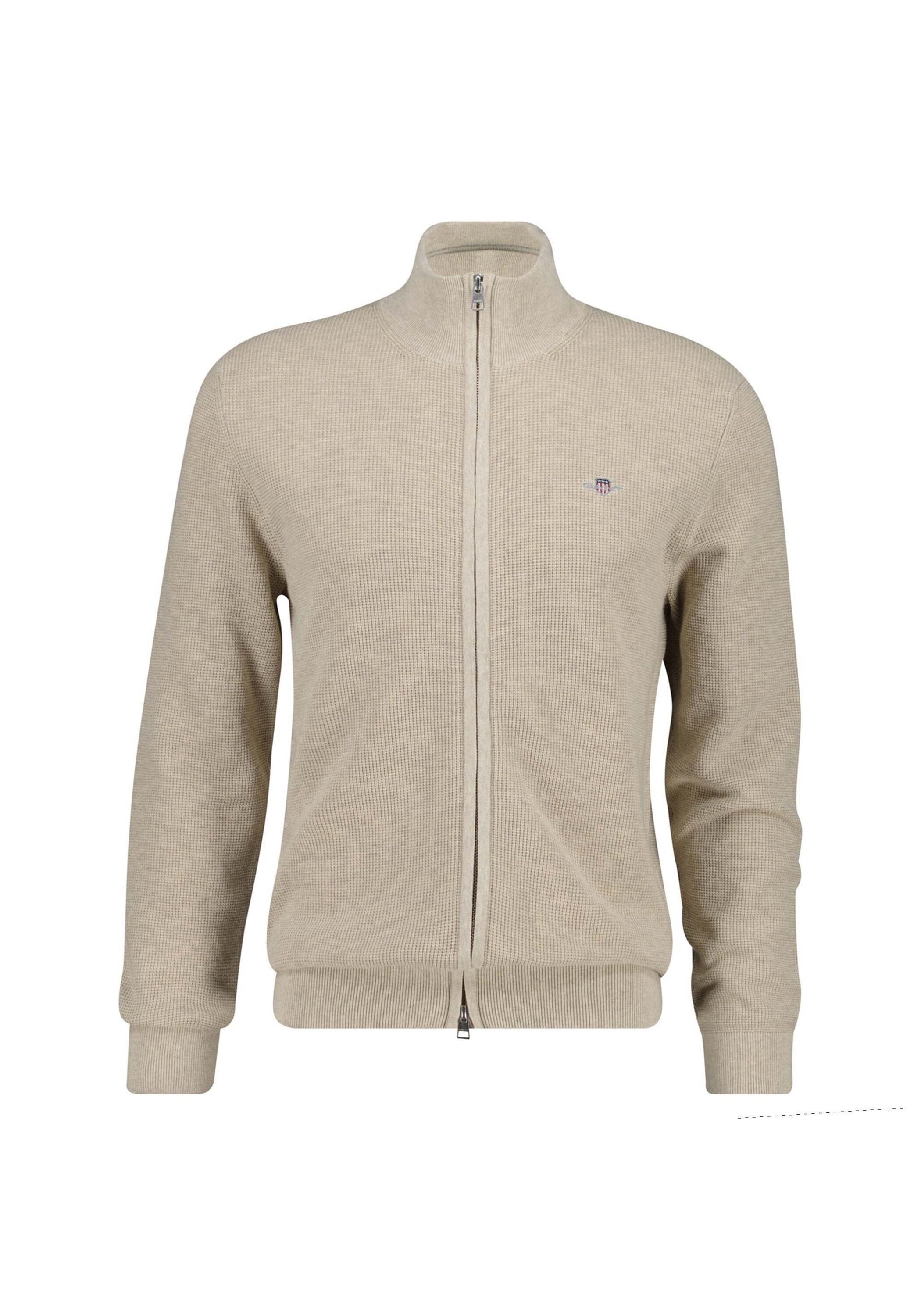 Gant Sweatshirt "Strickjacke MICRO TEXTURED COTTON ZIP CARDIGAN 1er Pack", 1 tlg.