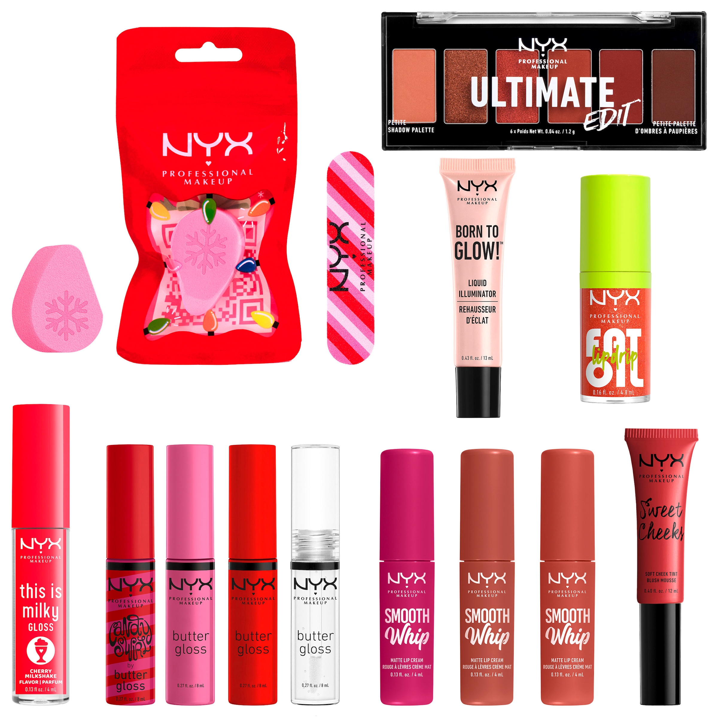 NYX Schmink-Set »NYX Professional Makeup Pull to Sleigh Surprise Makeup Box«, (Set, 14 tlg.)