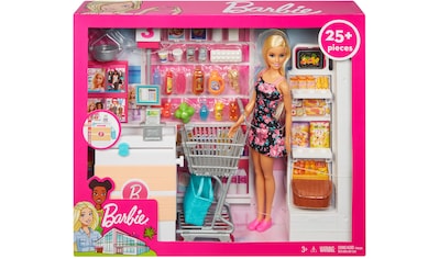 Barbie Anziehpuppe »Supermarkt und Puppe«, (Set, 20 tlg., inkl. Supermarkt) kaufen