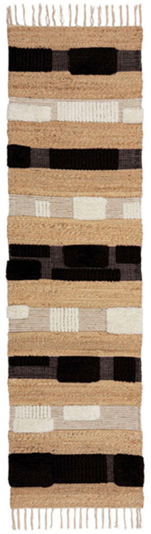 FLAIR RUGS Teppich »MEDINA BLOCKS«, rechteckig, 22 mm Höhe, Jute/-und Wollmischung