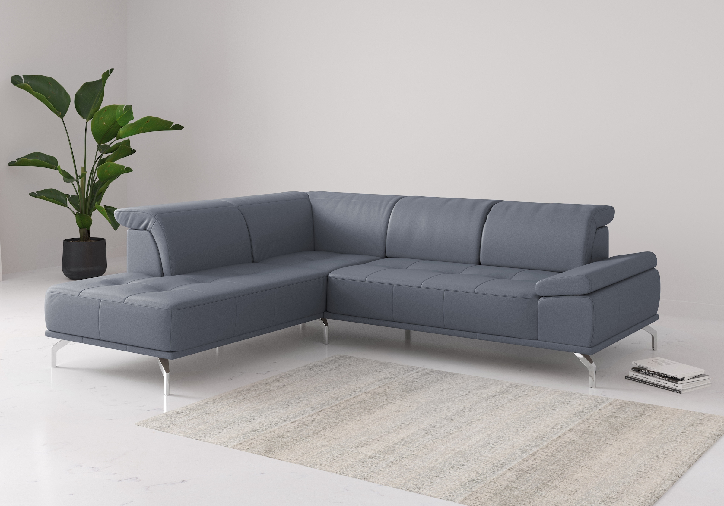 OTTO home Ecksofa "Caluna" Inkl.Sitztiefenverstellung, wahlweise mit Kopf- und Armteilverstellung