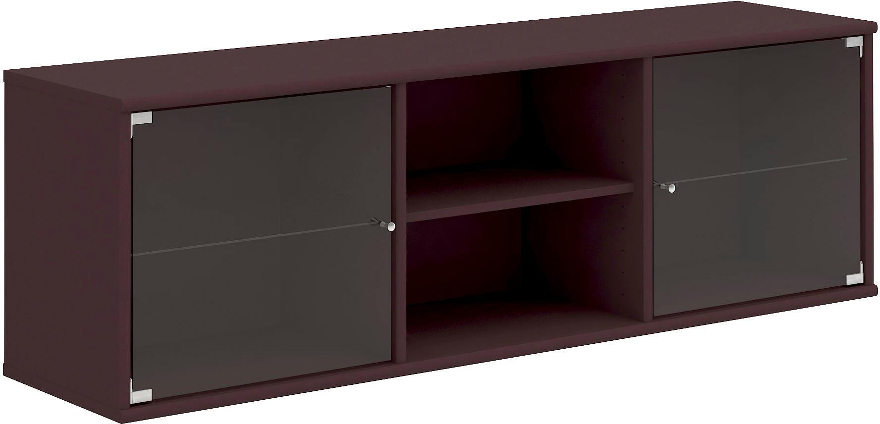 Hammel Furniture Lowboard »Mistral, Hochwertig Schrank, hängend/stehend montierbar«, mit zwei Glastüren, B: 133 cm, anpassungsbar Designmöbel