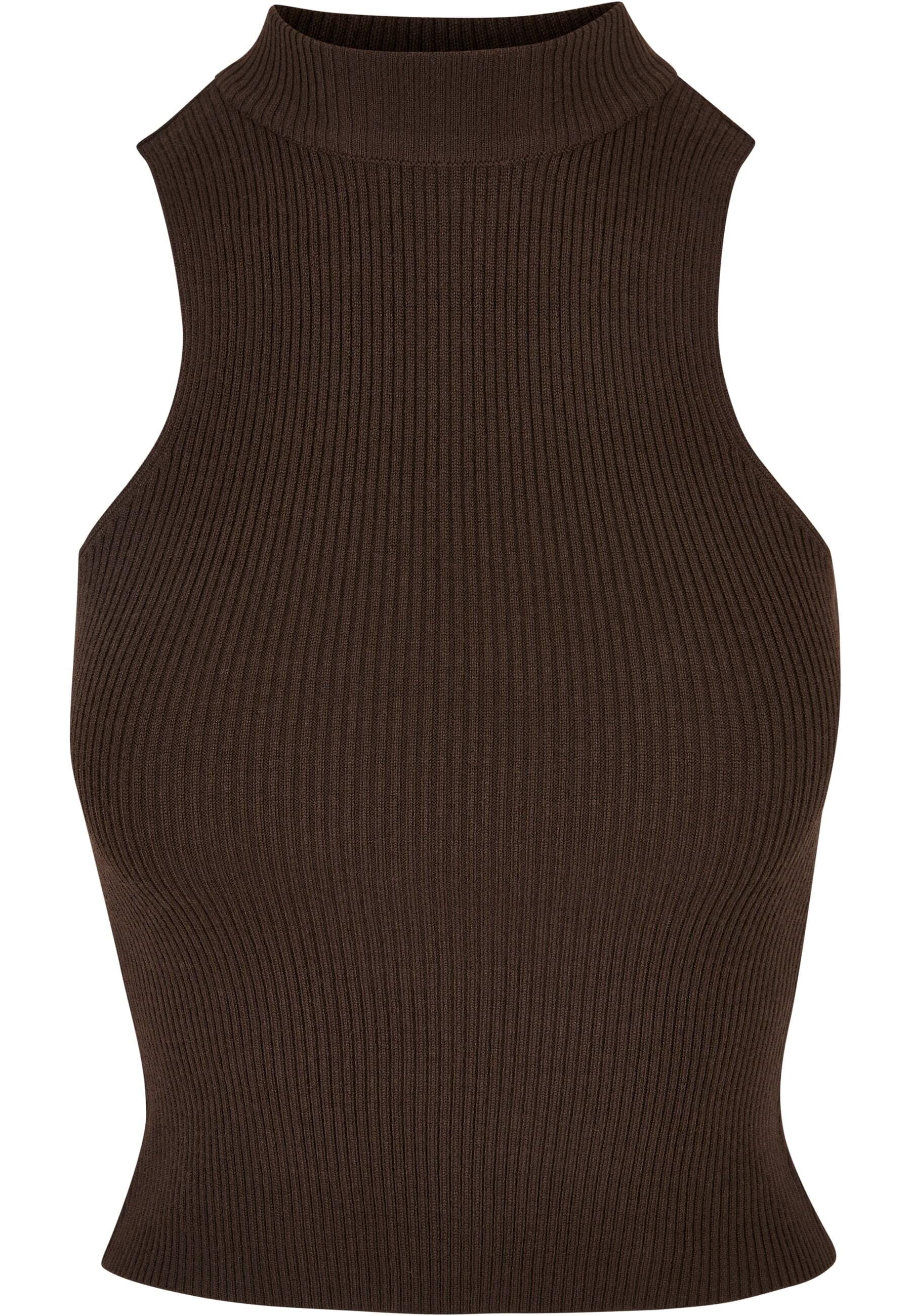 URBAN CLASSICS Muskelshirt "Urban Classics Damen Ladies Short Rib Knit Turtleneck Top"