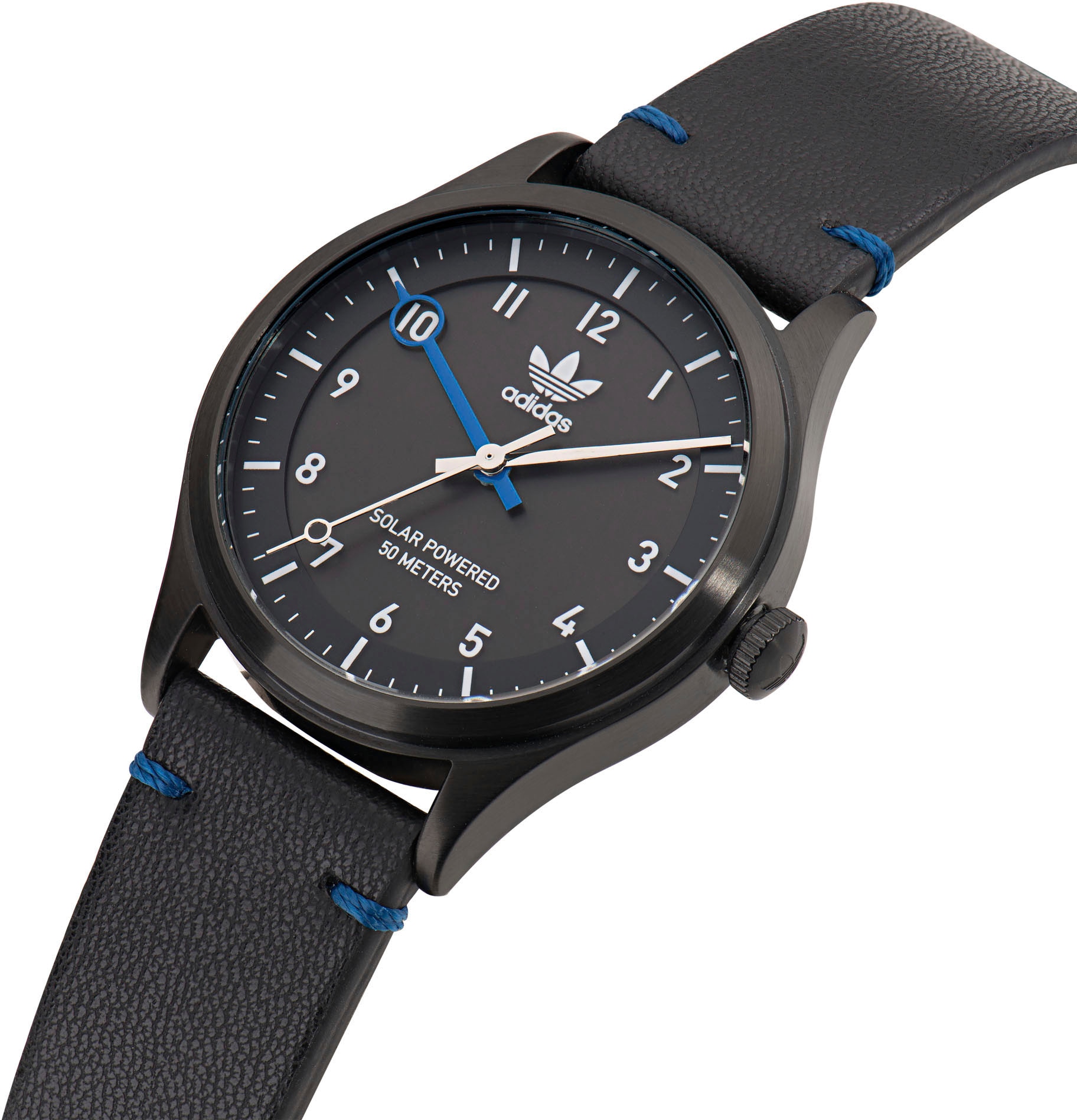 adidas Originals Solaruhr »PROJECT ONE STEEL«, Armbanduhr, Damenuhr, Herrenuhr, Lederarmband