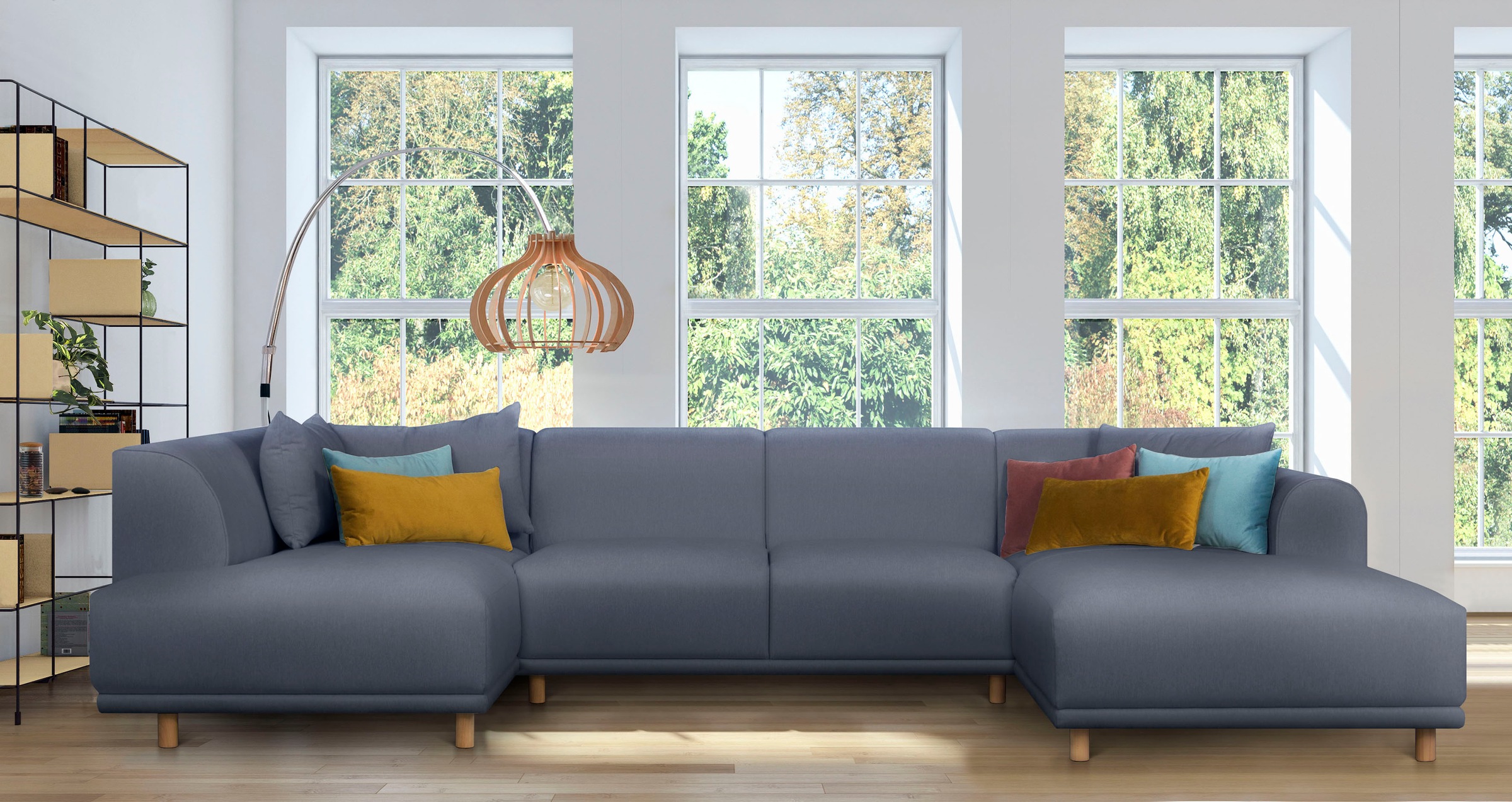 OTTO home Wohnlandschaft "Maroon U-Form" in skandinavischem Design, mit los günstig online kaufen