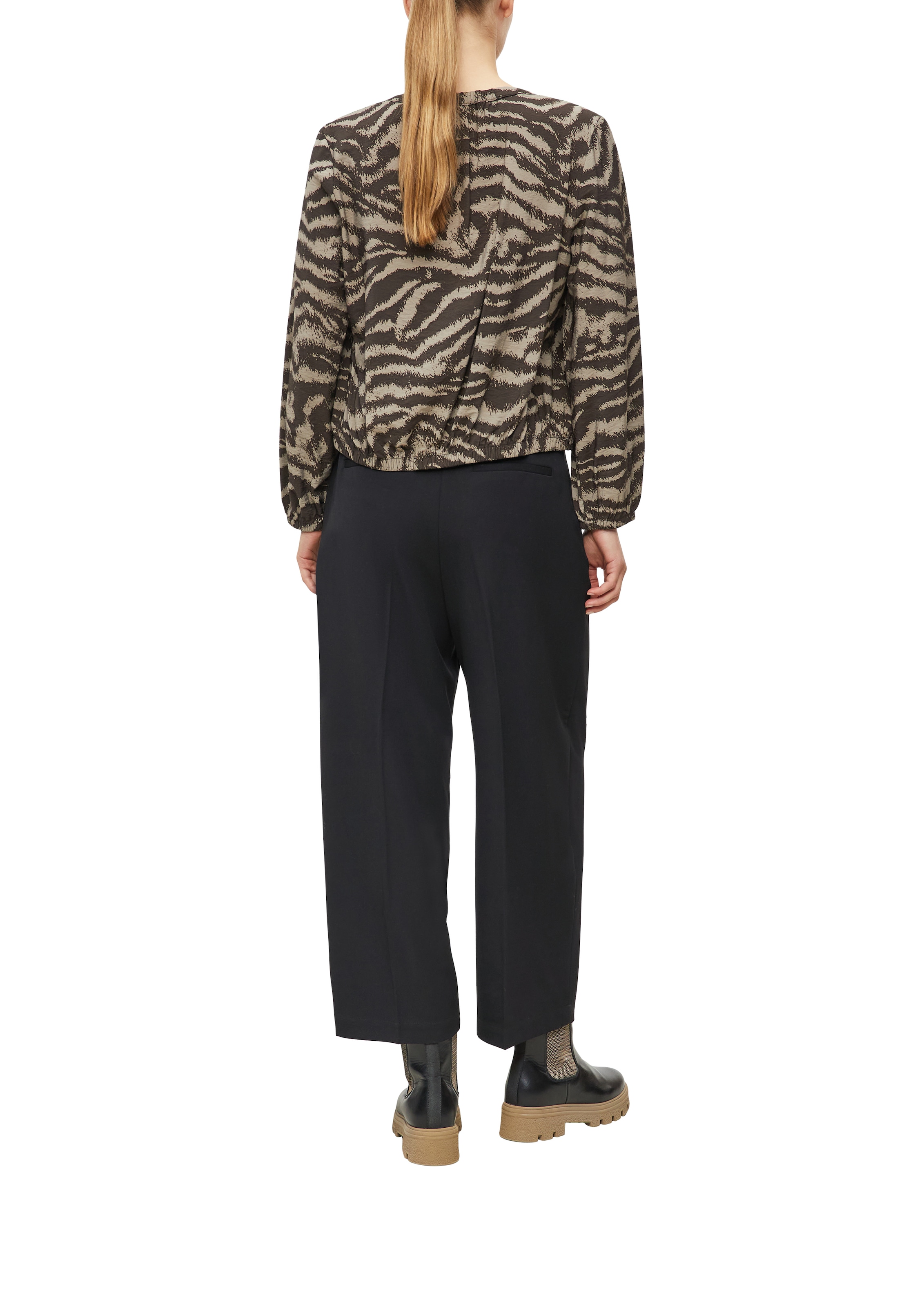 s.Oliver Langarmbluse im Tunika-Look / Splitneck