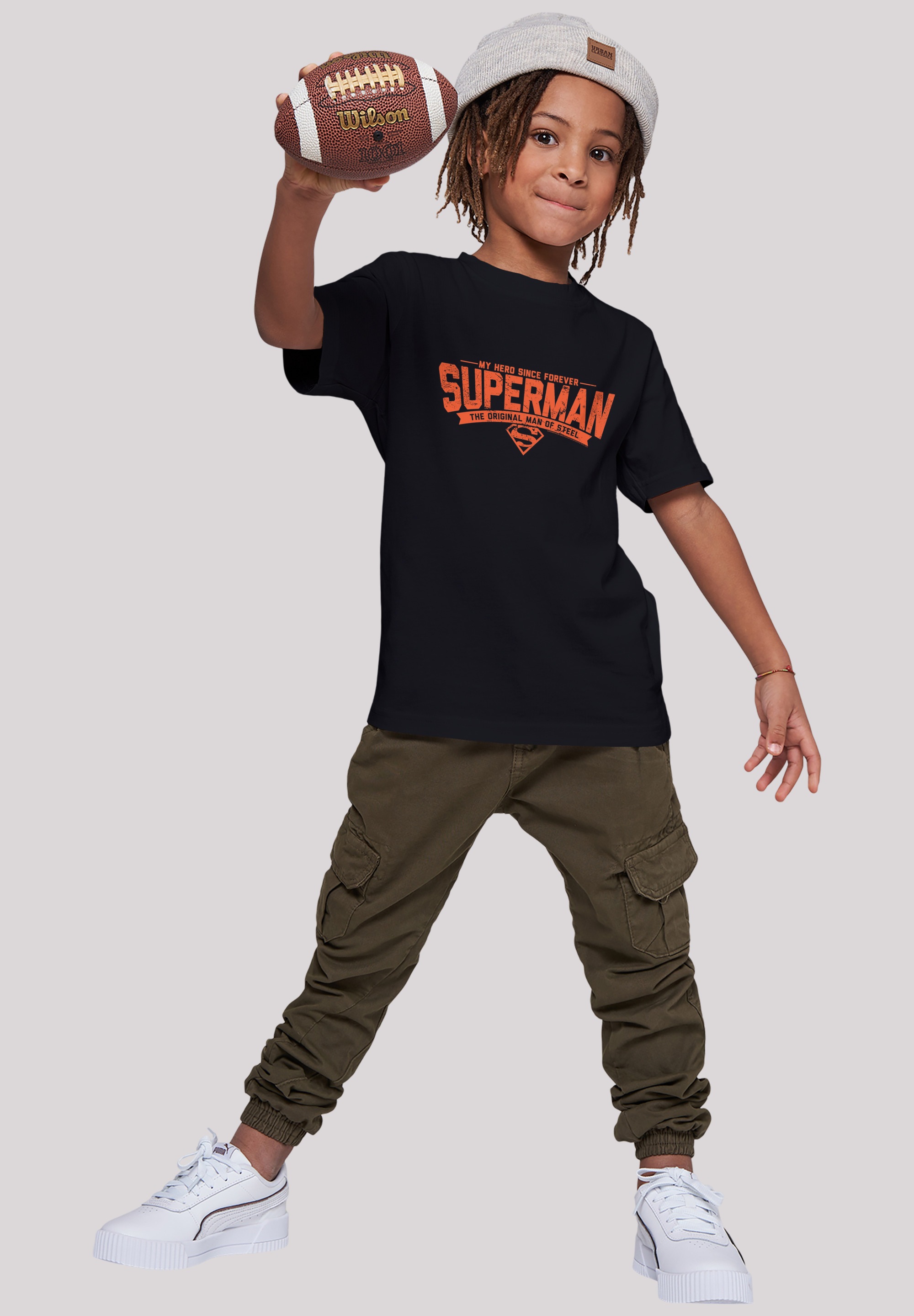 F4NT4STIC Kurzarmshirt »F4NT4STIC Kinder Superman My Hero -BLK with Kids Basic Tee«, (1 tlg.)