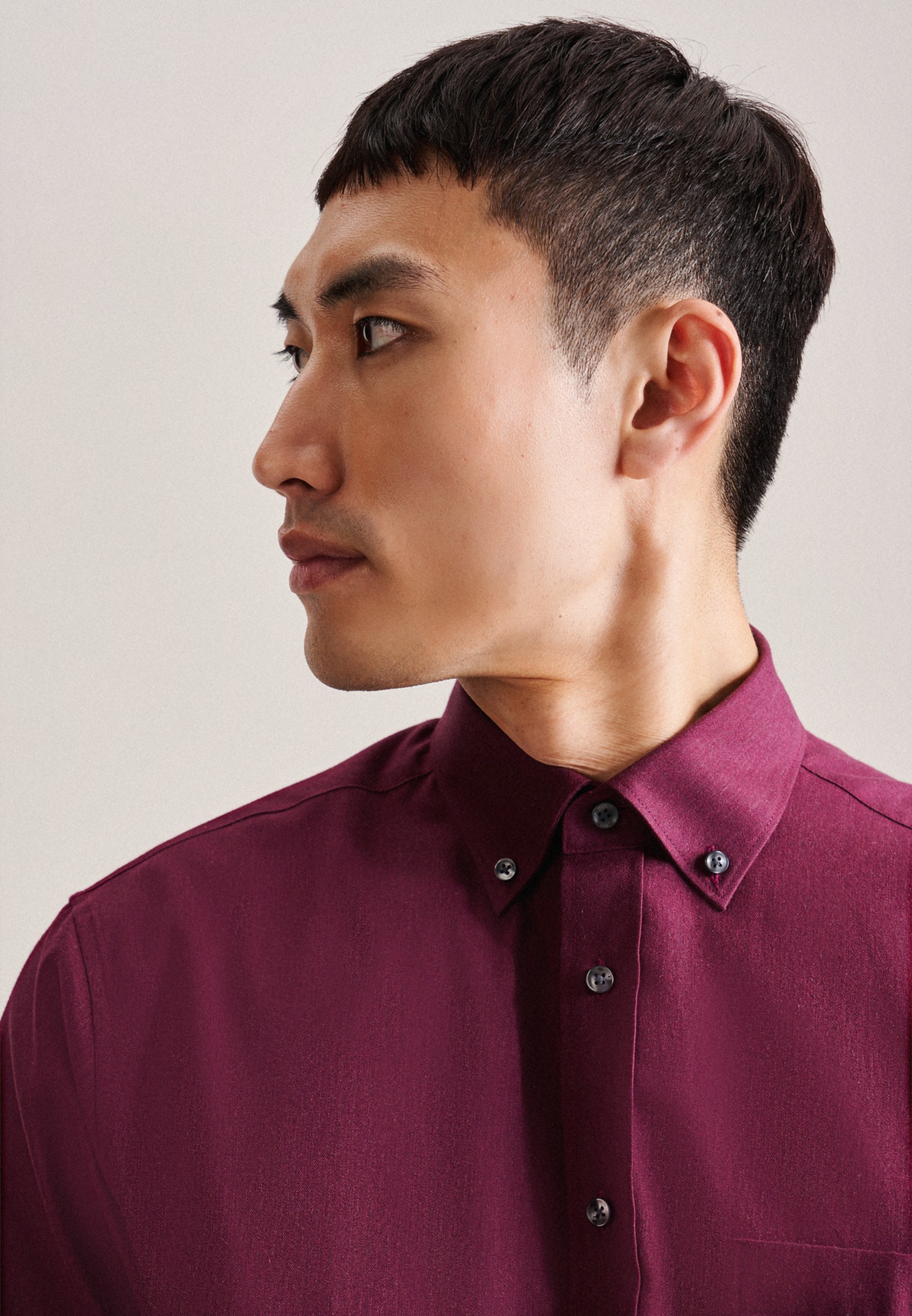 seidensticker Businesshemd »Regular«, Regular Langarm Button-Down-Kragen Uni