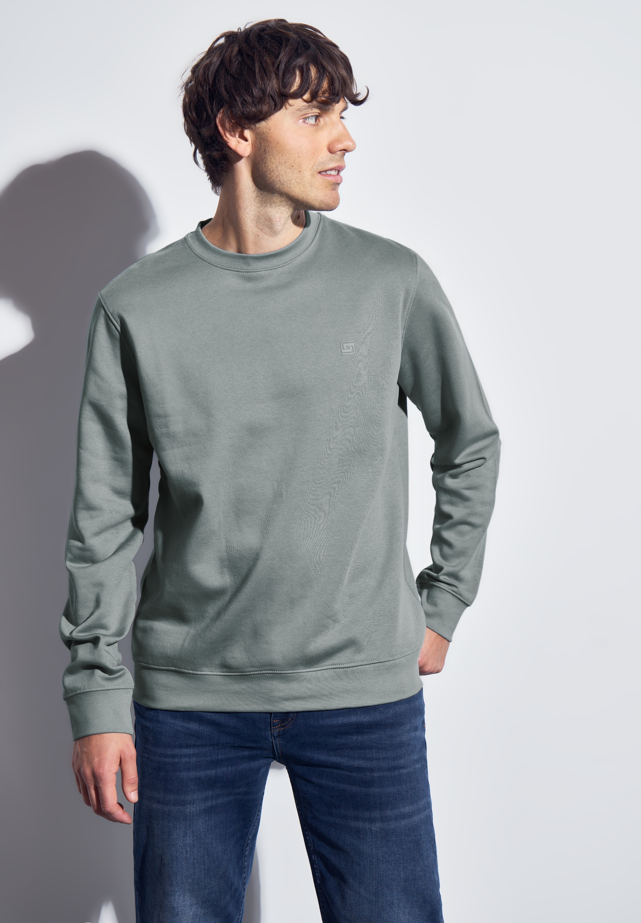 STREET ONE MEN Sweatshirt, mit Rundhalsausschnitt günstig online kaufen