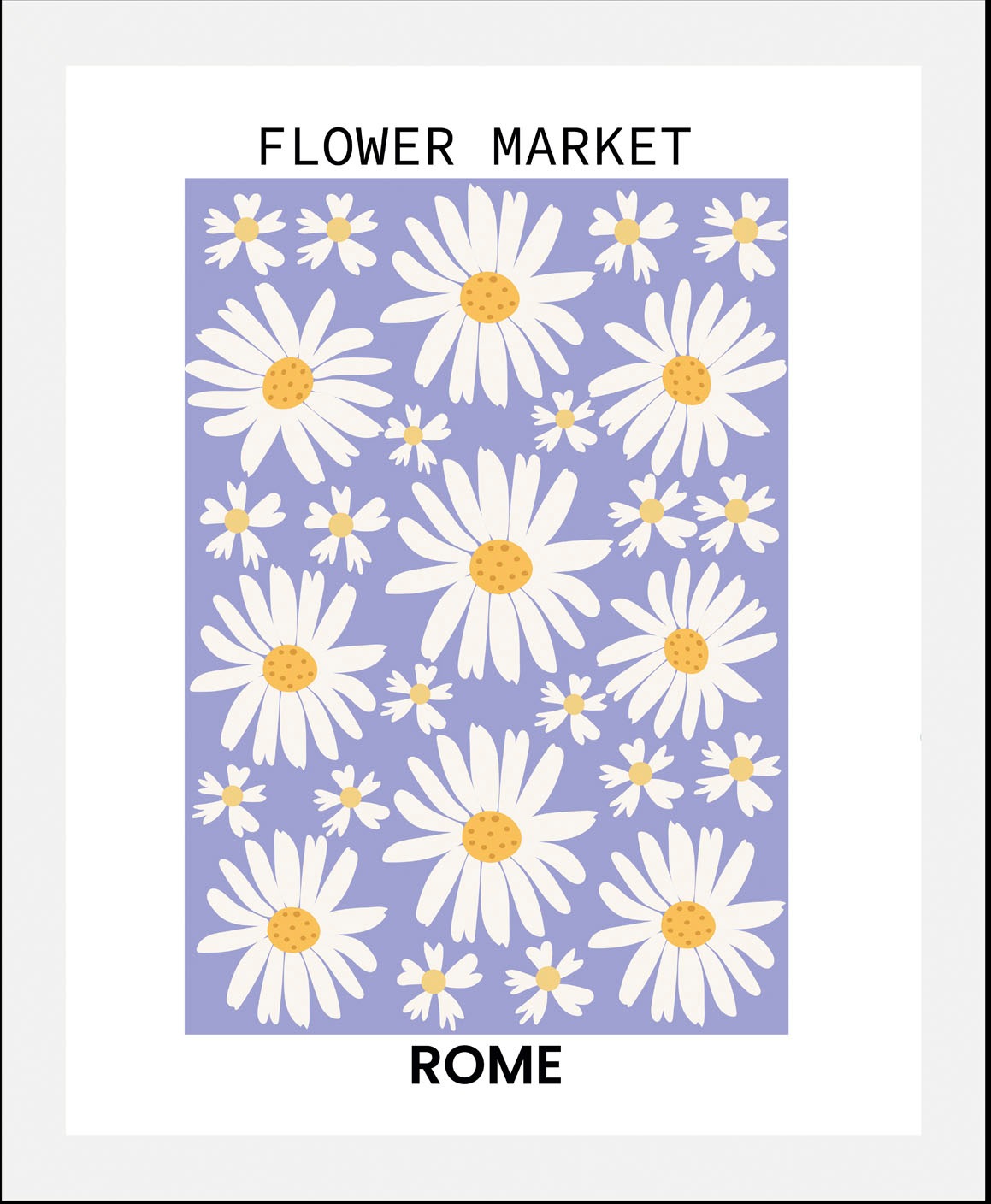 queence Bild »Gänseblümchen«, (1 St.), HD Premium Poster-Druck inkl. Holzrahmen