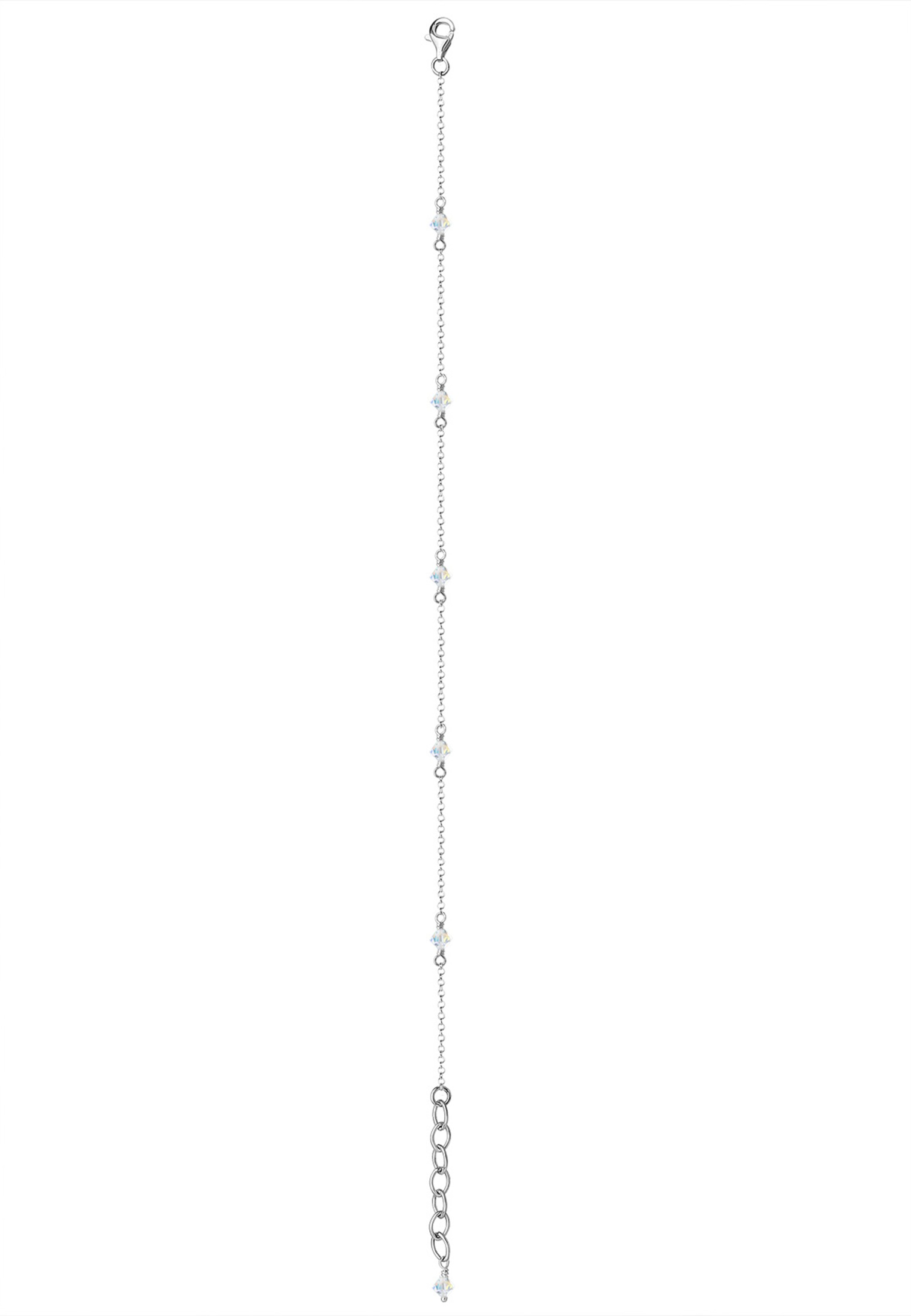 Elli Fußkette »Klassiker Kristalle 925 Silber«