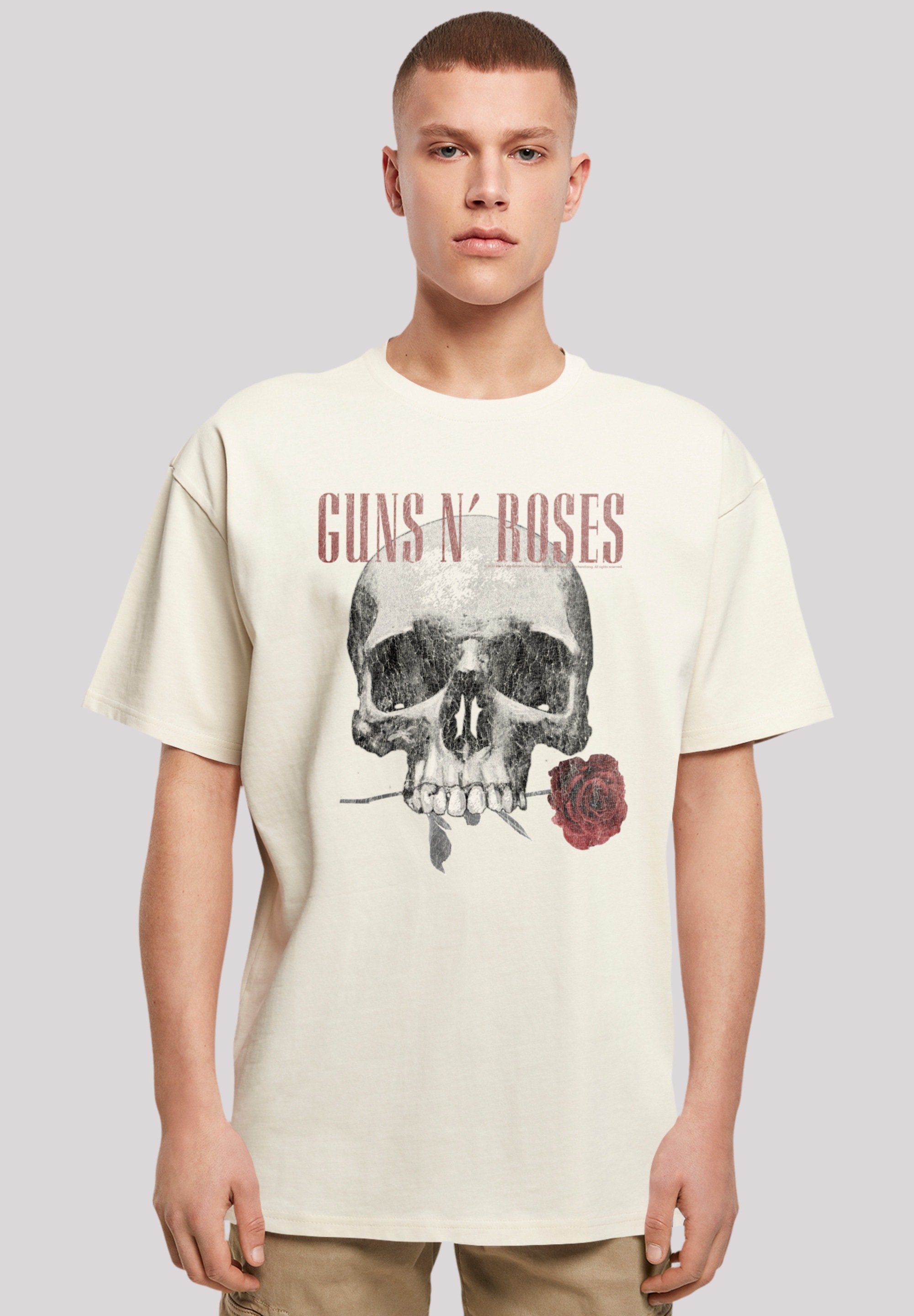 F4NT4STIC T-Shirt »Guns 'n' Roses Flower Skull Rock Musik Band«, Premium Qualität