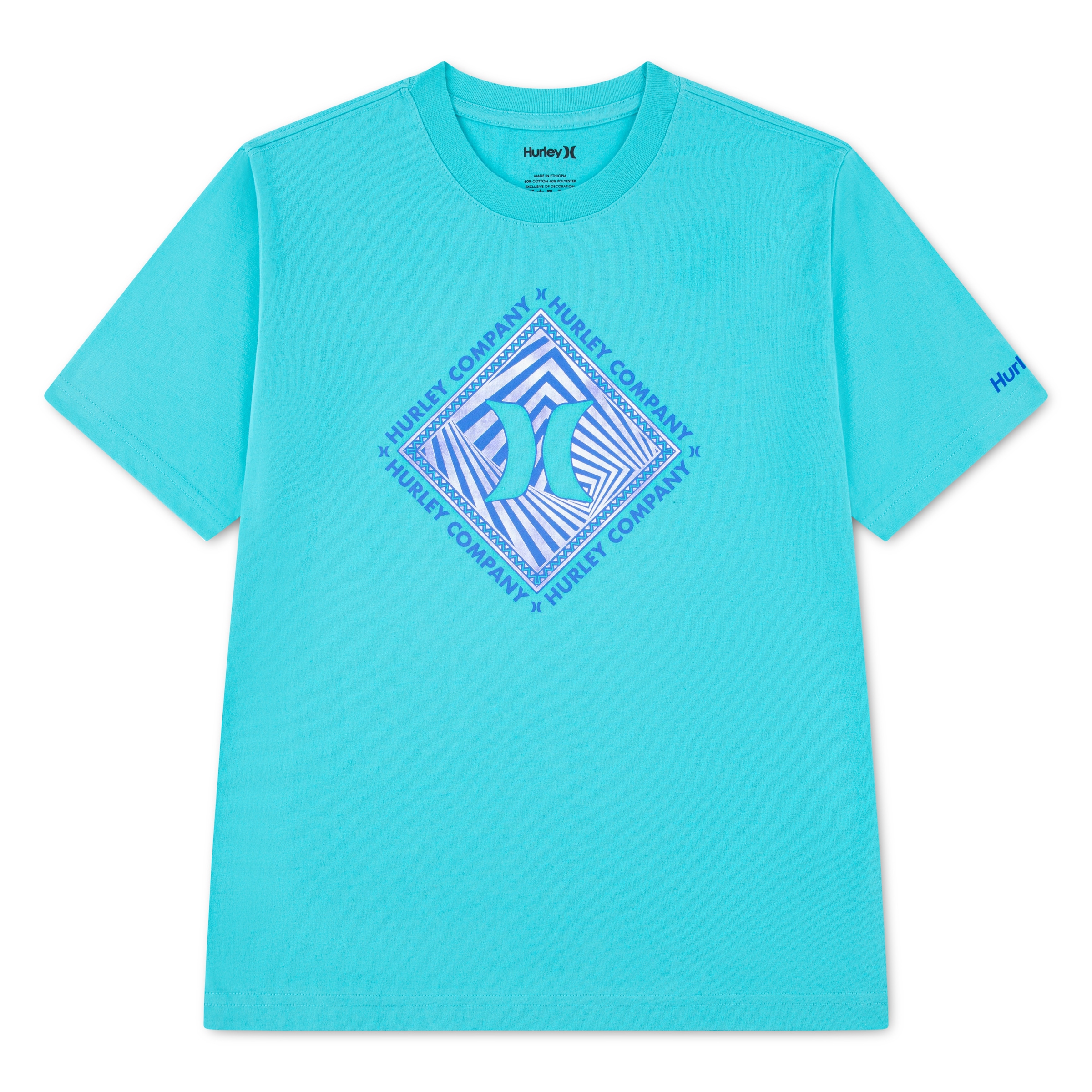 Hurley T-Shirt für Kinder, Kurzarmdesign, sportlicher Stil, mit Rundhalsausschnitt