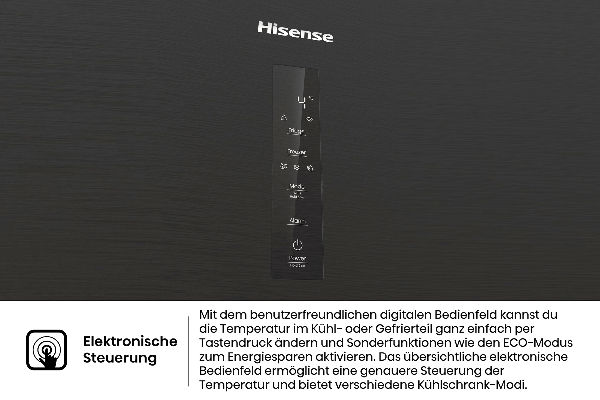 Hisense Kühl-/Gefrierkombination »RB5P410SAFA« 203 cm hoch 59,5 cm breit BigVolumen Modell mit insgesamt 413 Liter