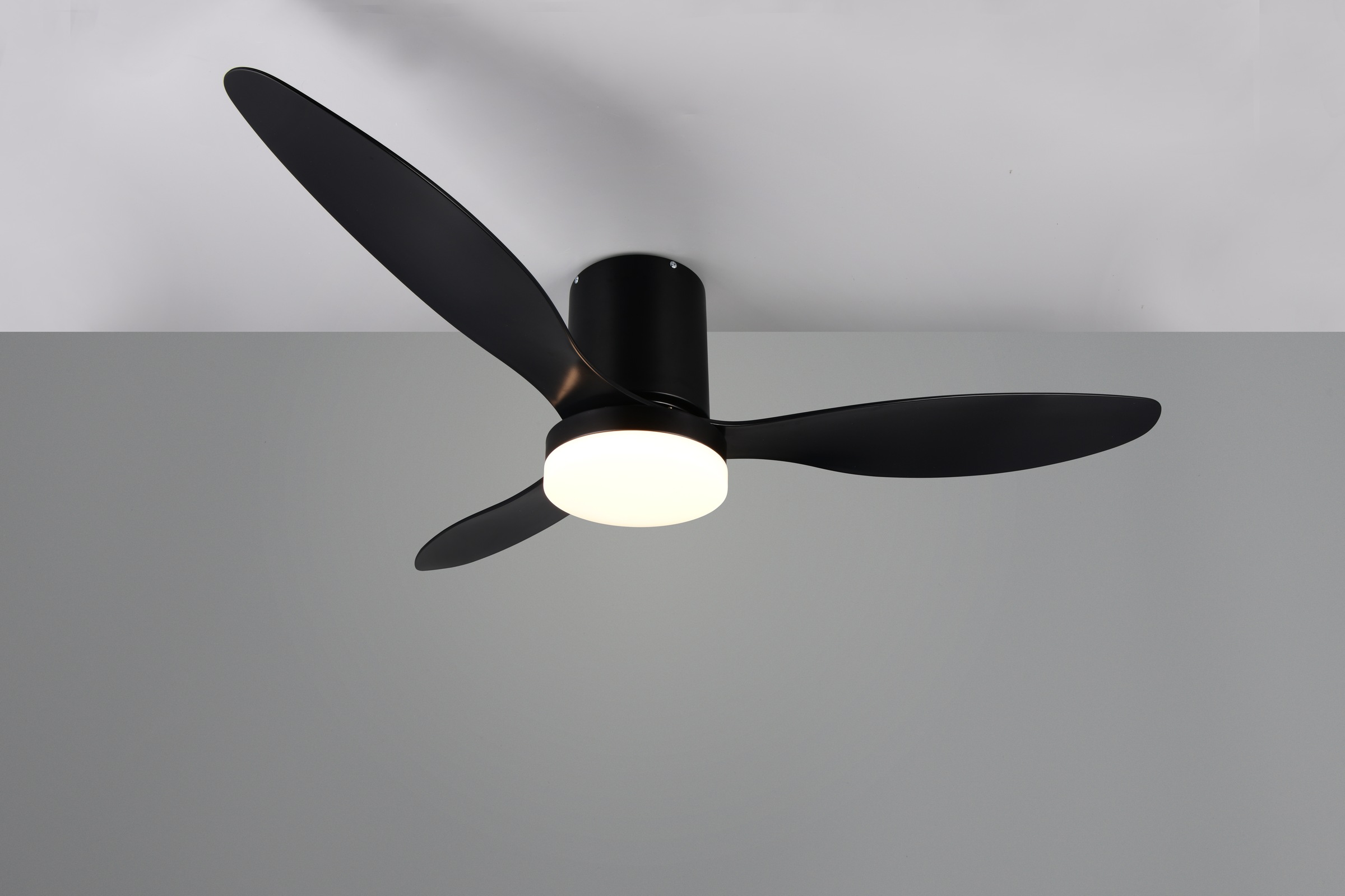 REALITY Leuchten LED Deckenleuchte »GÖTEBORG mit Ventilator, Deckenventilator mit Licht inkl Fernbedienung«, 1 flammig, Leuchtmittel LED-Board | LED fest integriert, 6 Geschwindigkeiten Timer Vor- & Rücklauf LED dimmbar CCT Nachtlicht