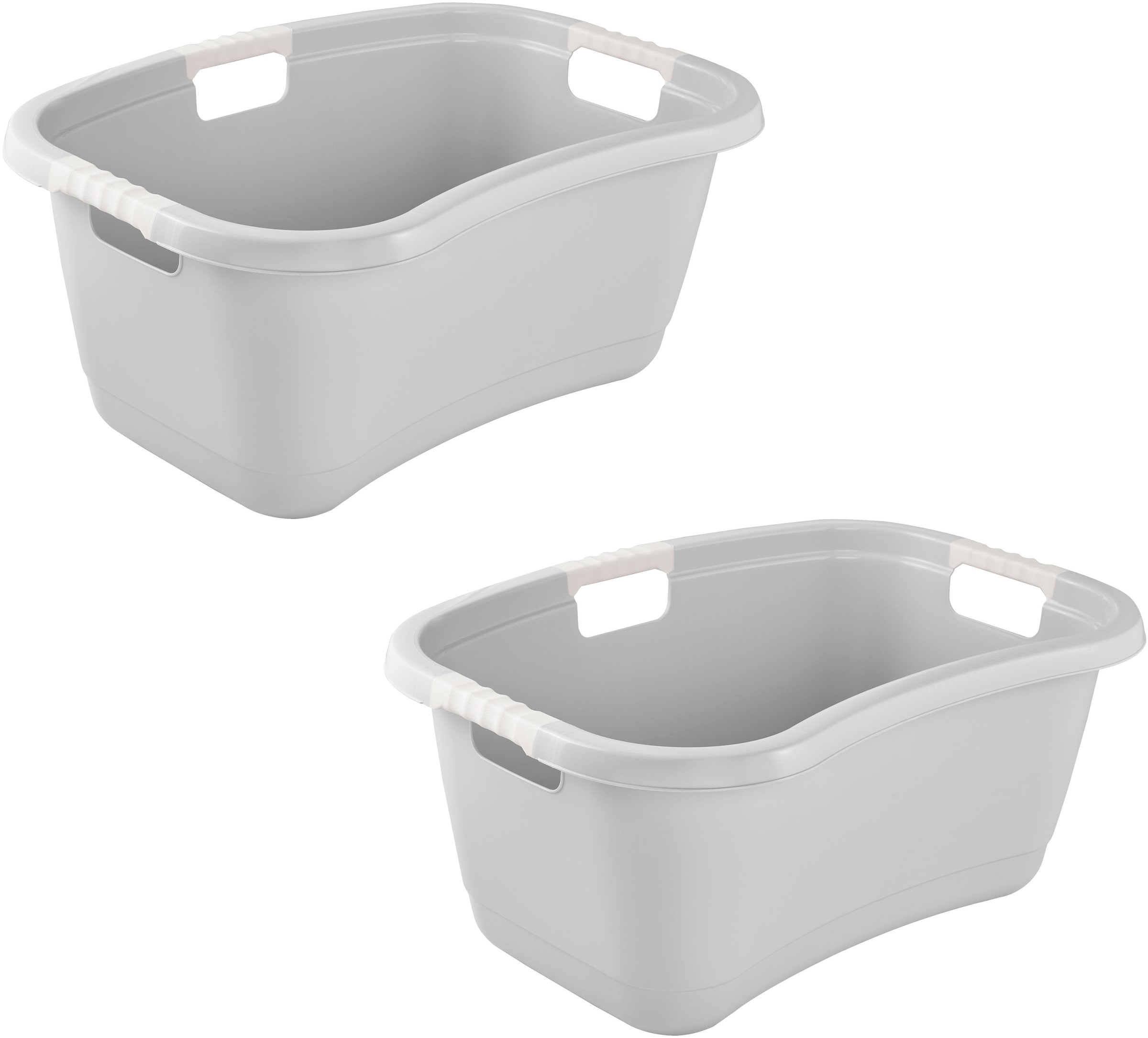 keeeper Wäschewanne "janne, 2er Set, Wanne mit Softgriffen, 65 x 45 x 28 cm, 50 l" ergonomische Form, komfortable Softgriffe, Hüftstütze