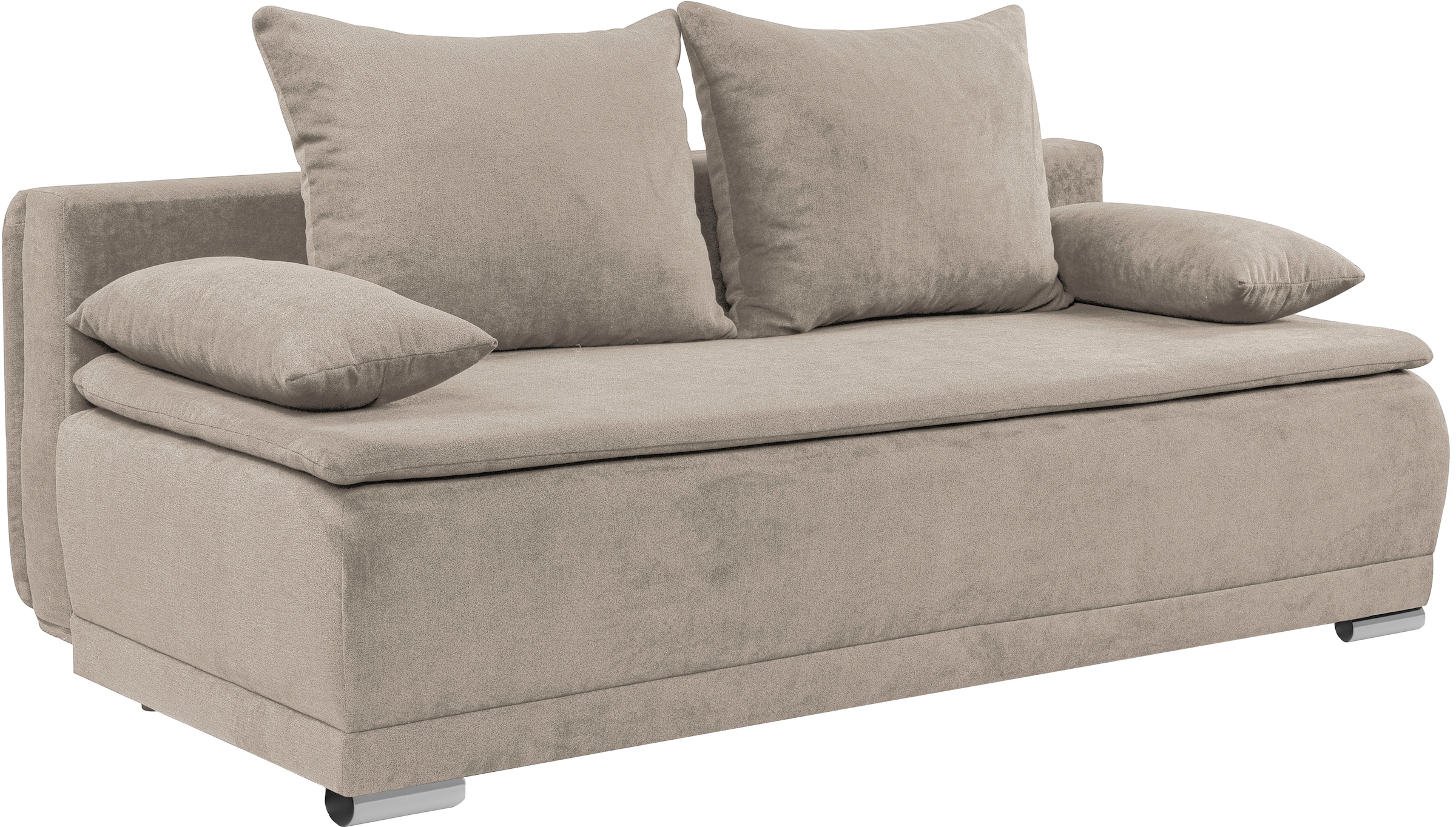 Thumbnail - WERK2 Schlafsofa "Biggi komfortabel & elegant, Schlaffunktion, Bettkasten, Breite 206 cm" inkl. losen Kissen, Struktur w...