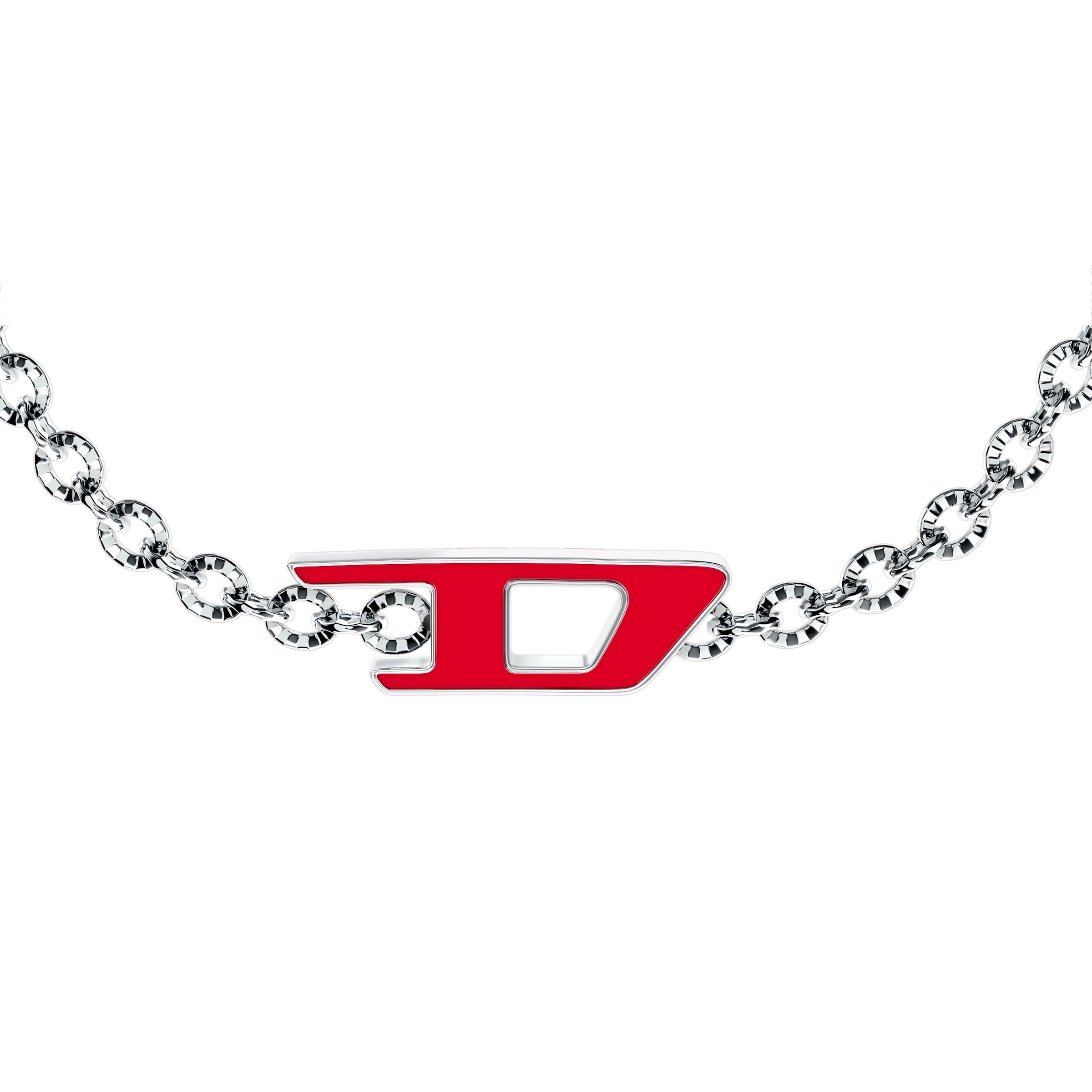 Diesel Armband »Schmuck Geschenk Edelstahl Armschmuck Armkette D Logo« Emaille