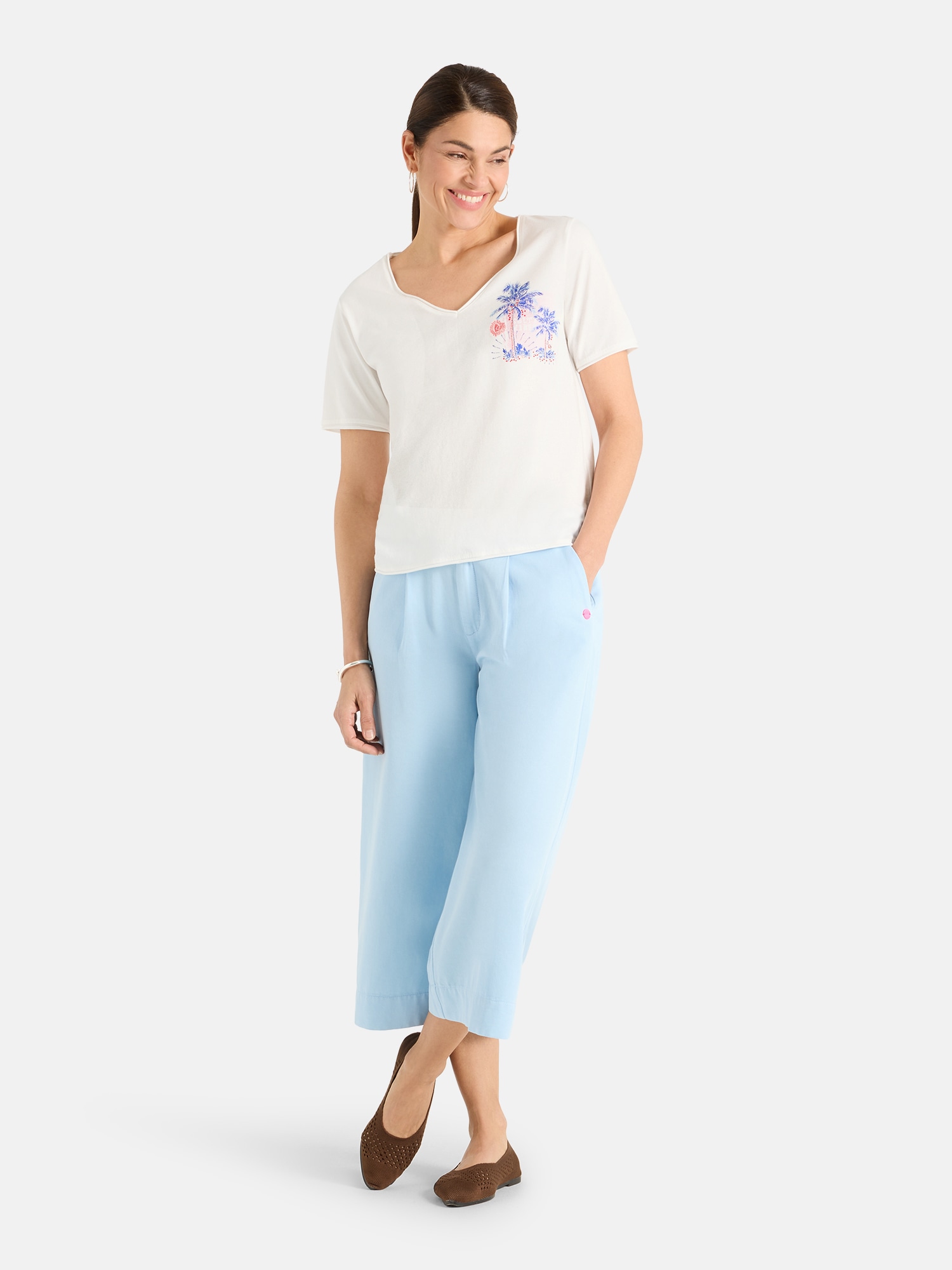 Lieblingsstück T-Shirt »VictoriaL« mit V-Ausschnitt, bedruckt